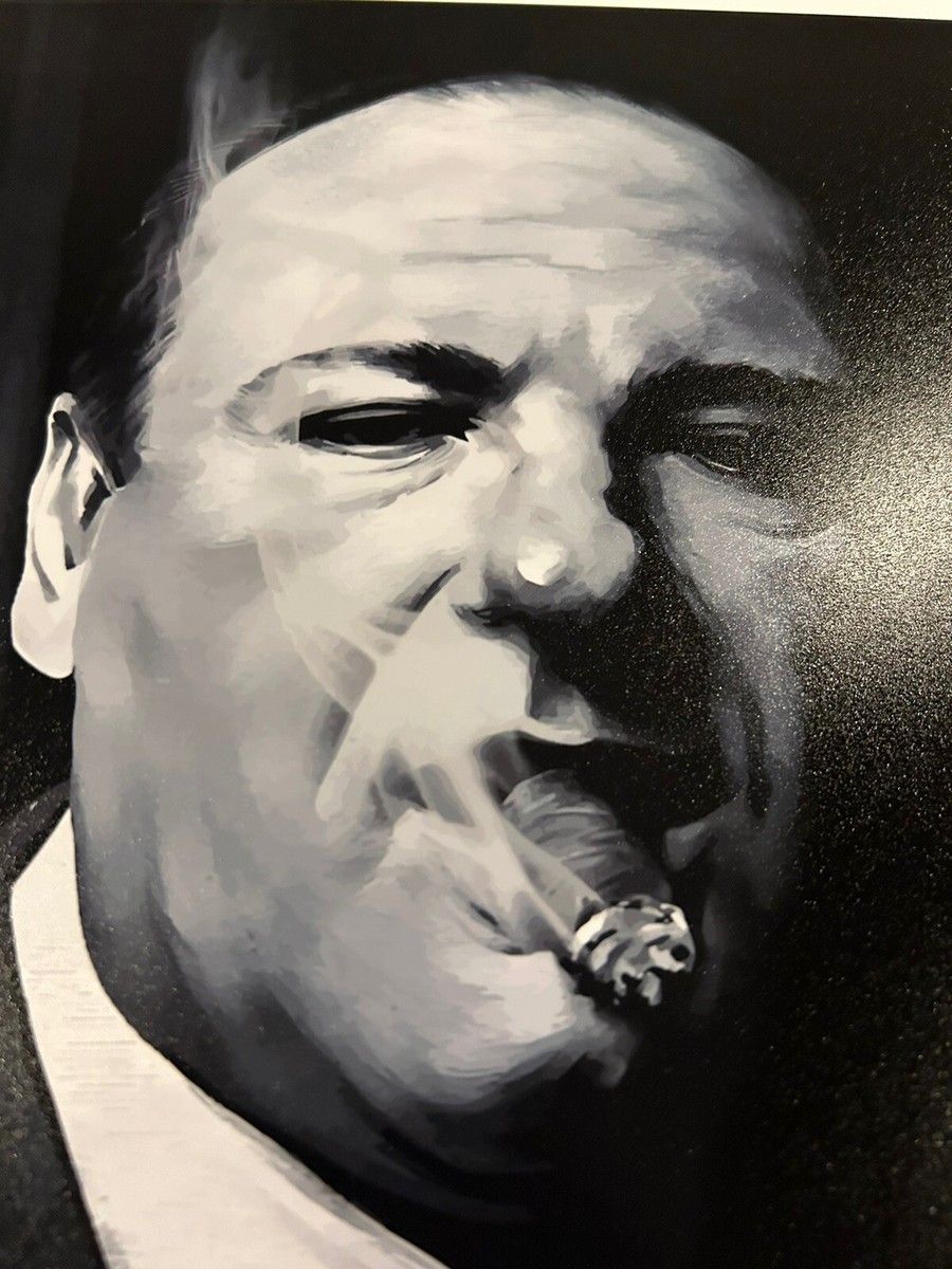 900x1200 Tony Soprano SOPRANOS Art Print Photo 11x14 Poster Smoking Cigar Basement Decor