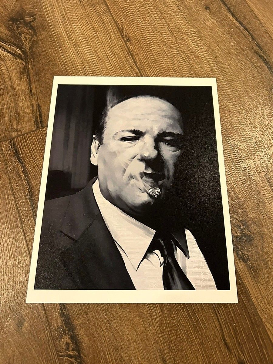 900x1200 Tony Soprano SOPRANOS Art Print Photo 11x14 Poster Smoking Cigar Basement Decor