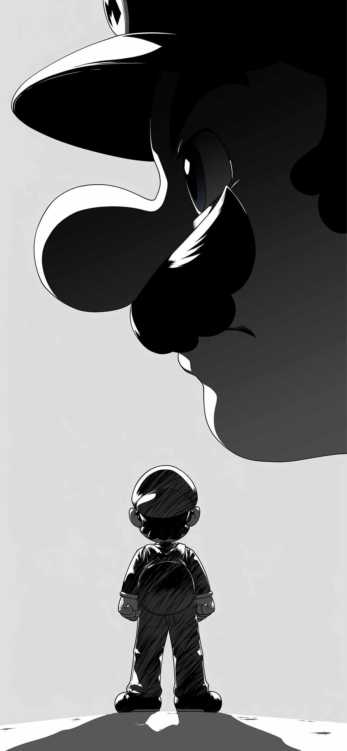 1180x2554 Super Mario Dark Style Wallpaper Phone Wallpaper HD
