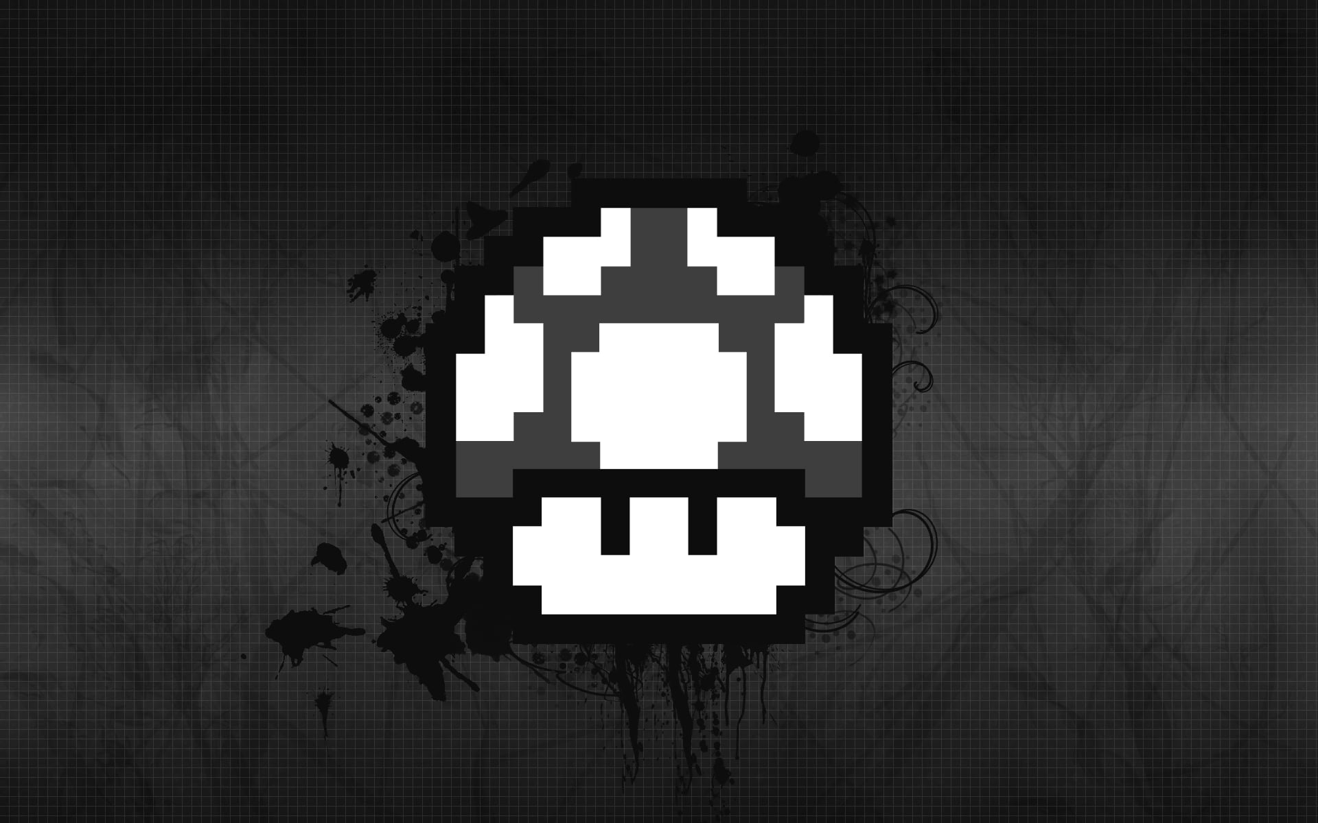 1920x1200 Tod from mario wallpaper, Super Mario, monochrome, mushroom, video games HD wallpaper