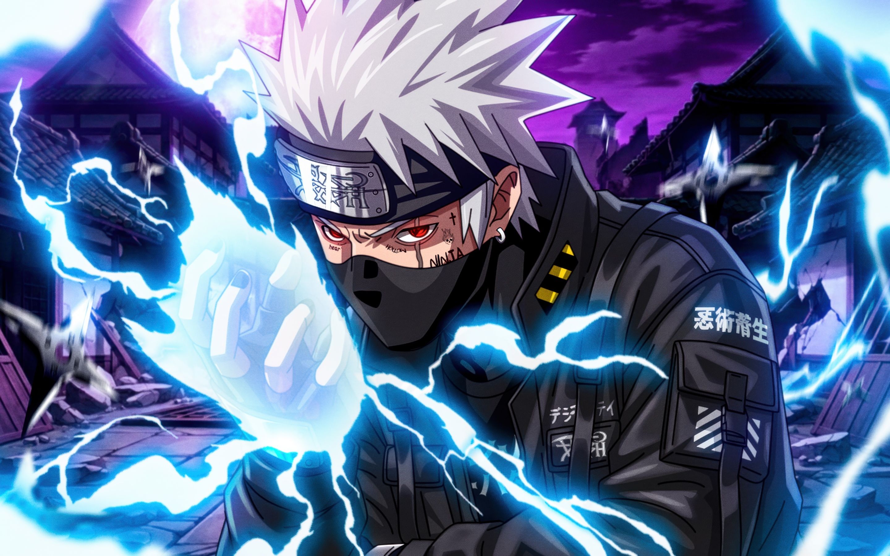 2880x1800 Kakashi Hatake Wallpaper 4K, Lightning Blade, Naruto, 5K