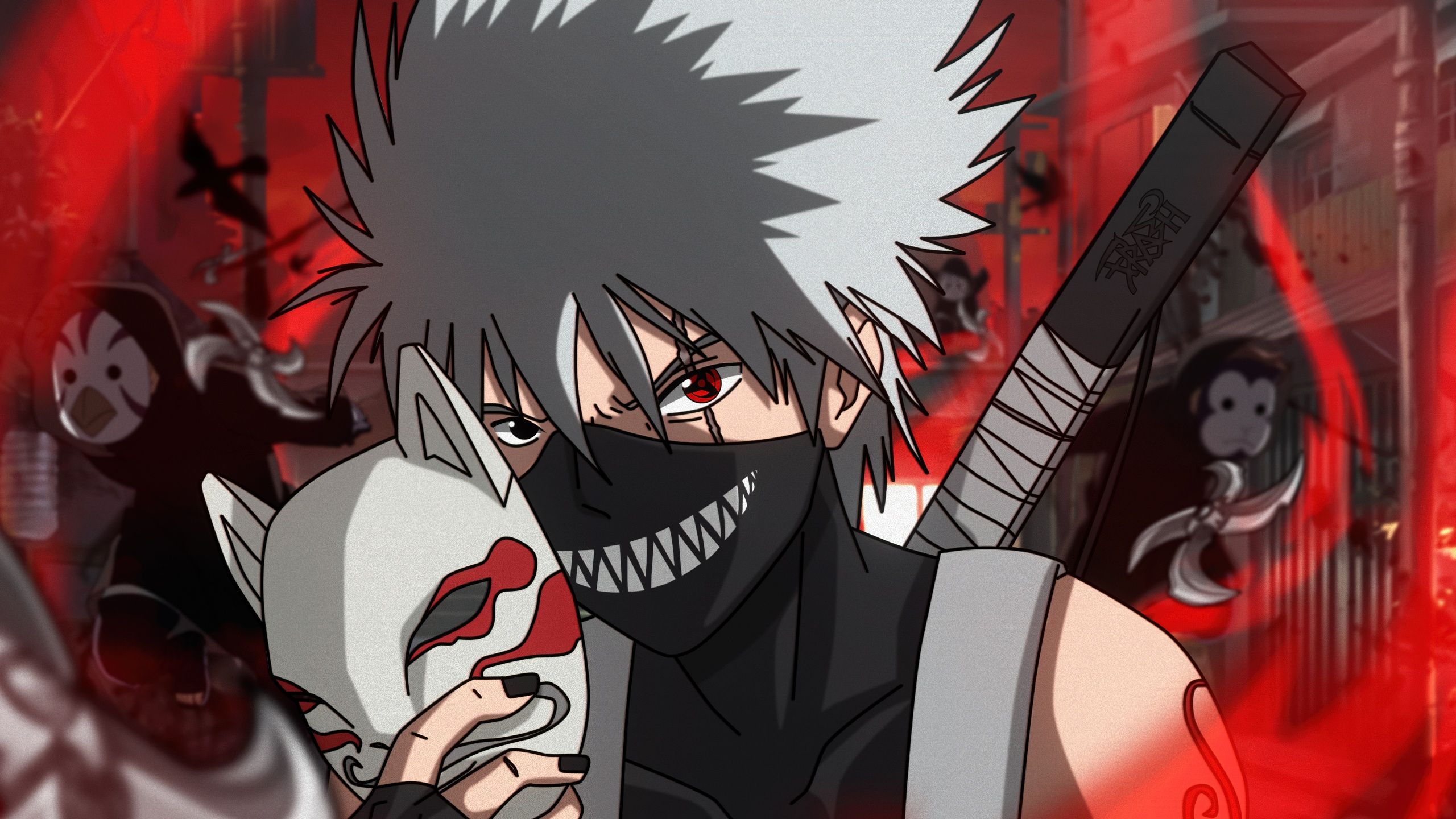 2560x1440 Kakashi Hatake Wallpaper 4K, Fan Art, Naruto, 5K