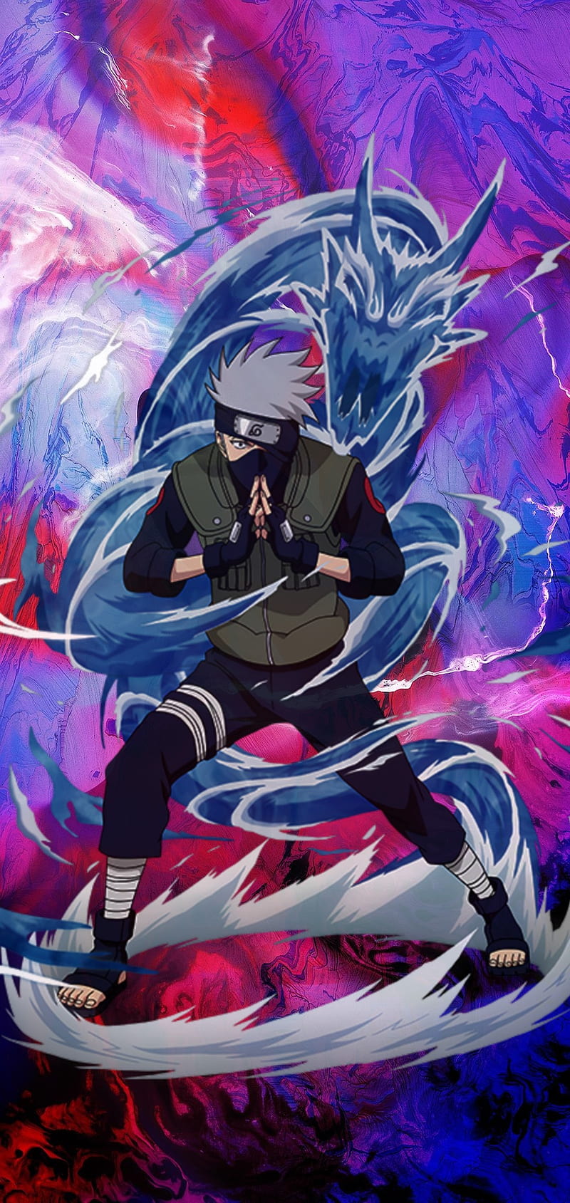 800x1689 Naruto kakashi, manga, night, HD phone wallpaper