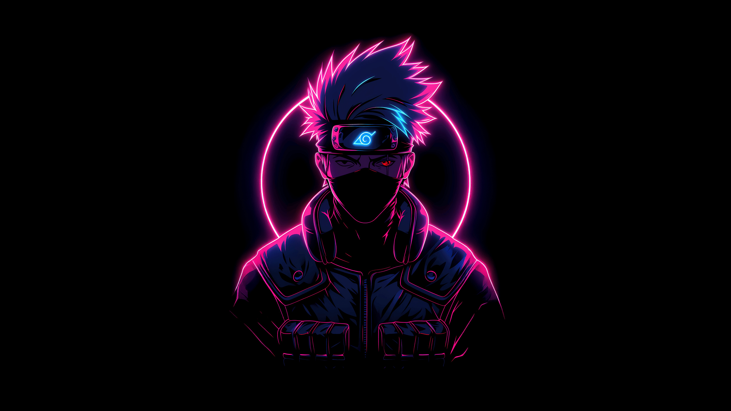 2560x1440 Kakashi Hatake Wallpaper 4K, Pink aesthetic, Sharingan, AMOLED