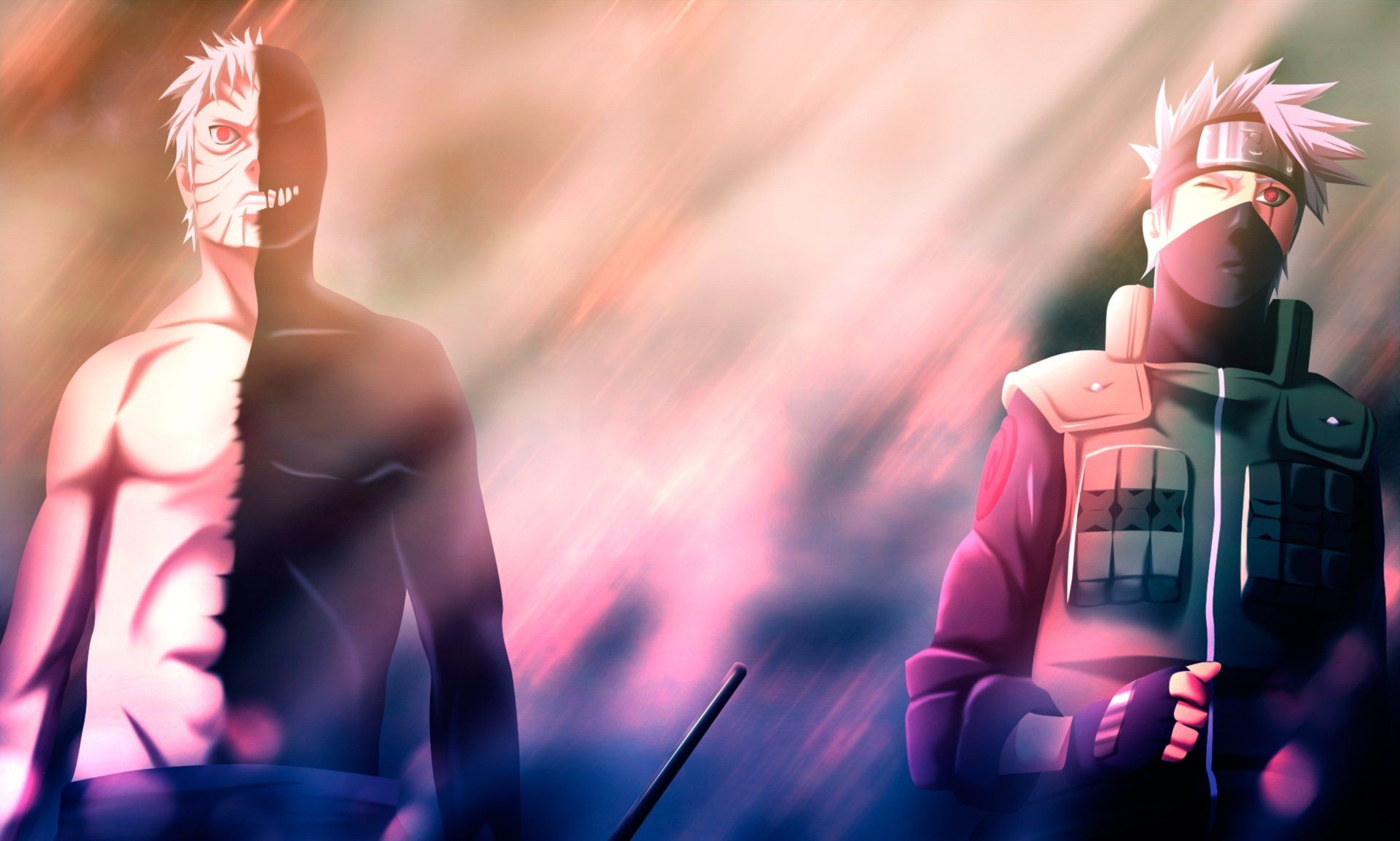 1920x1153 Black Zetsu Rising: Kakashi & Obito