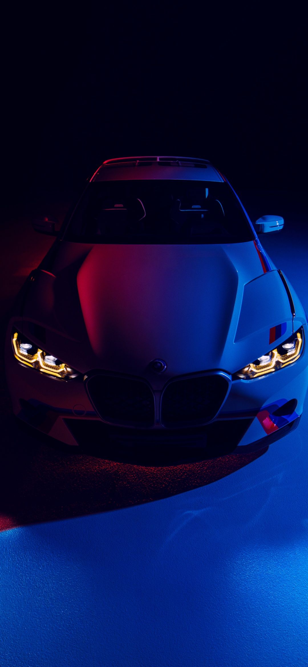 1080x2340 BMW CSL Wallpaper 4K, 8K, Colorful, Dark room, CGI