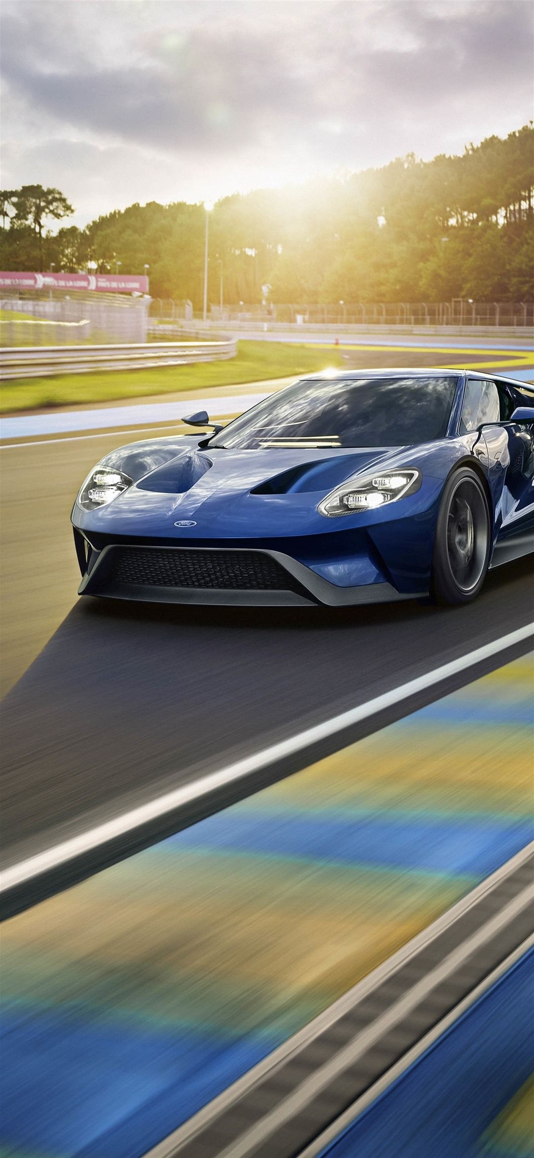 1080x2340 Wallpaper Ford blue sport car, speed, road 3840x2160 UHD 4K Picture, Image