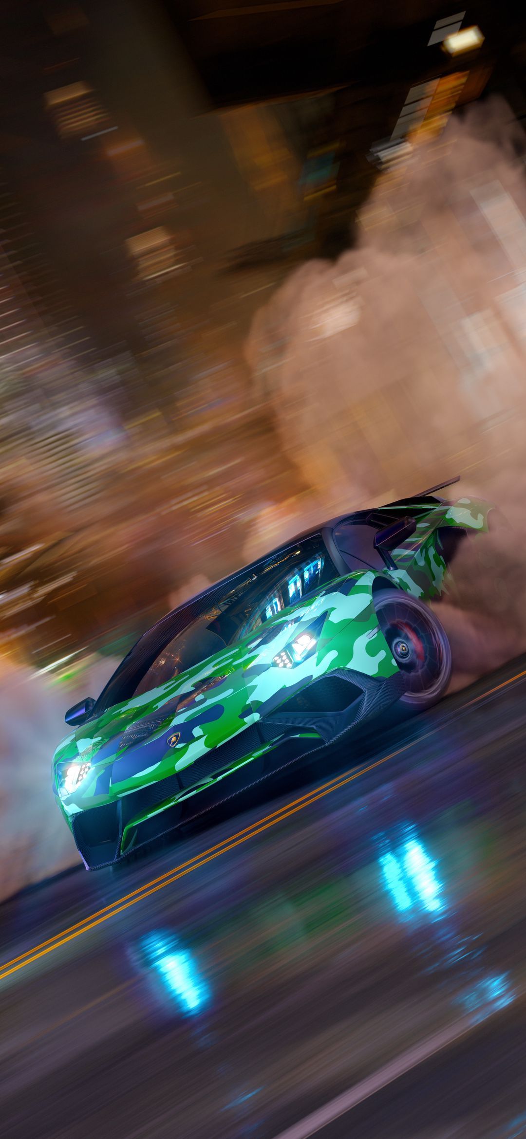 1080x2340 Wallpaper Reflection, Cars, Bugatti, Tire, Automotive Lighting, Background Free Image