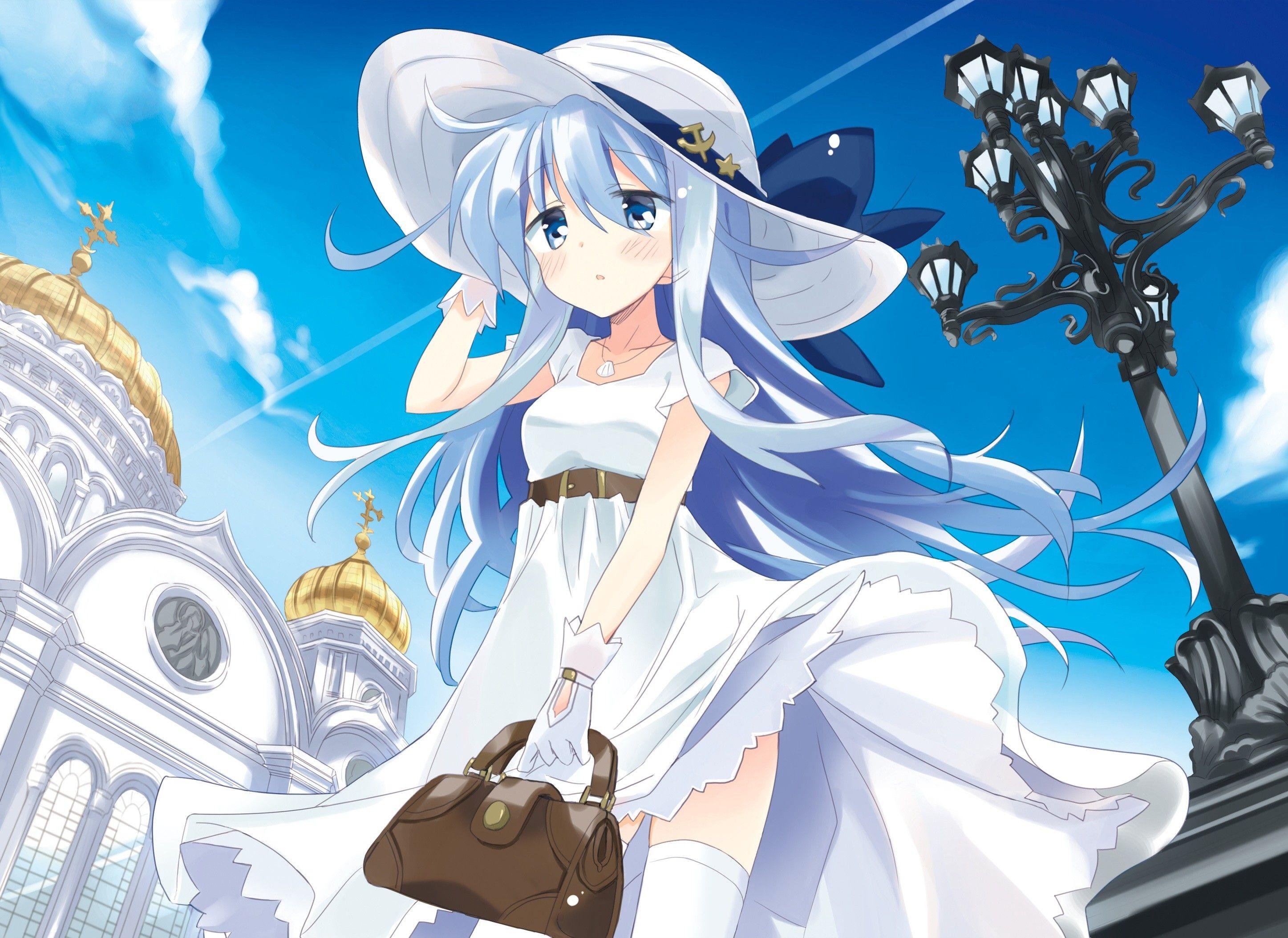 2894x2107 Anime Girls, Verniy, KanColle, Kantai Collection, Dress wallpaper
