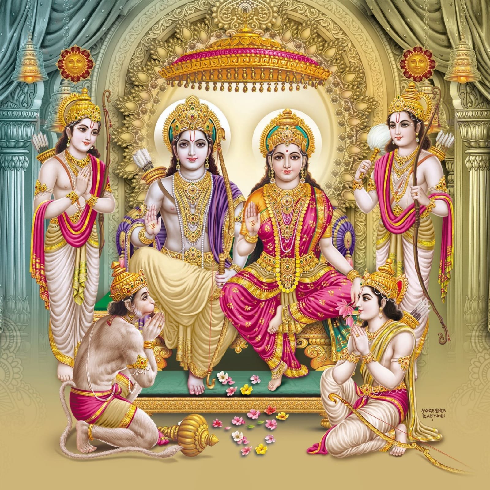 1600x1600 Ram Darbar 5D Picture, Office at best price in New Delhi