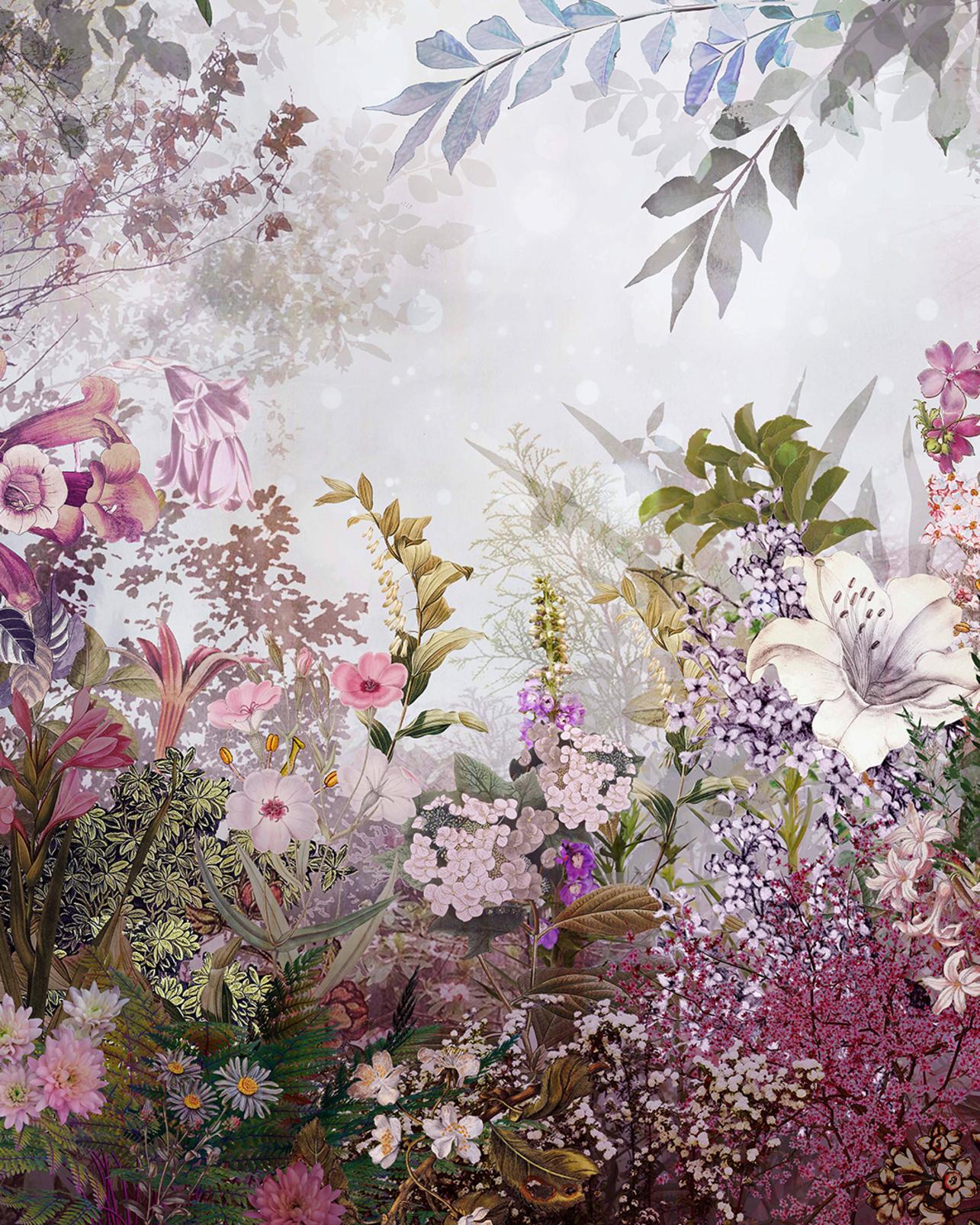 1285x1606 Fantasy Floral Bloom Bespoke Mural