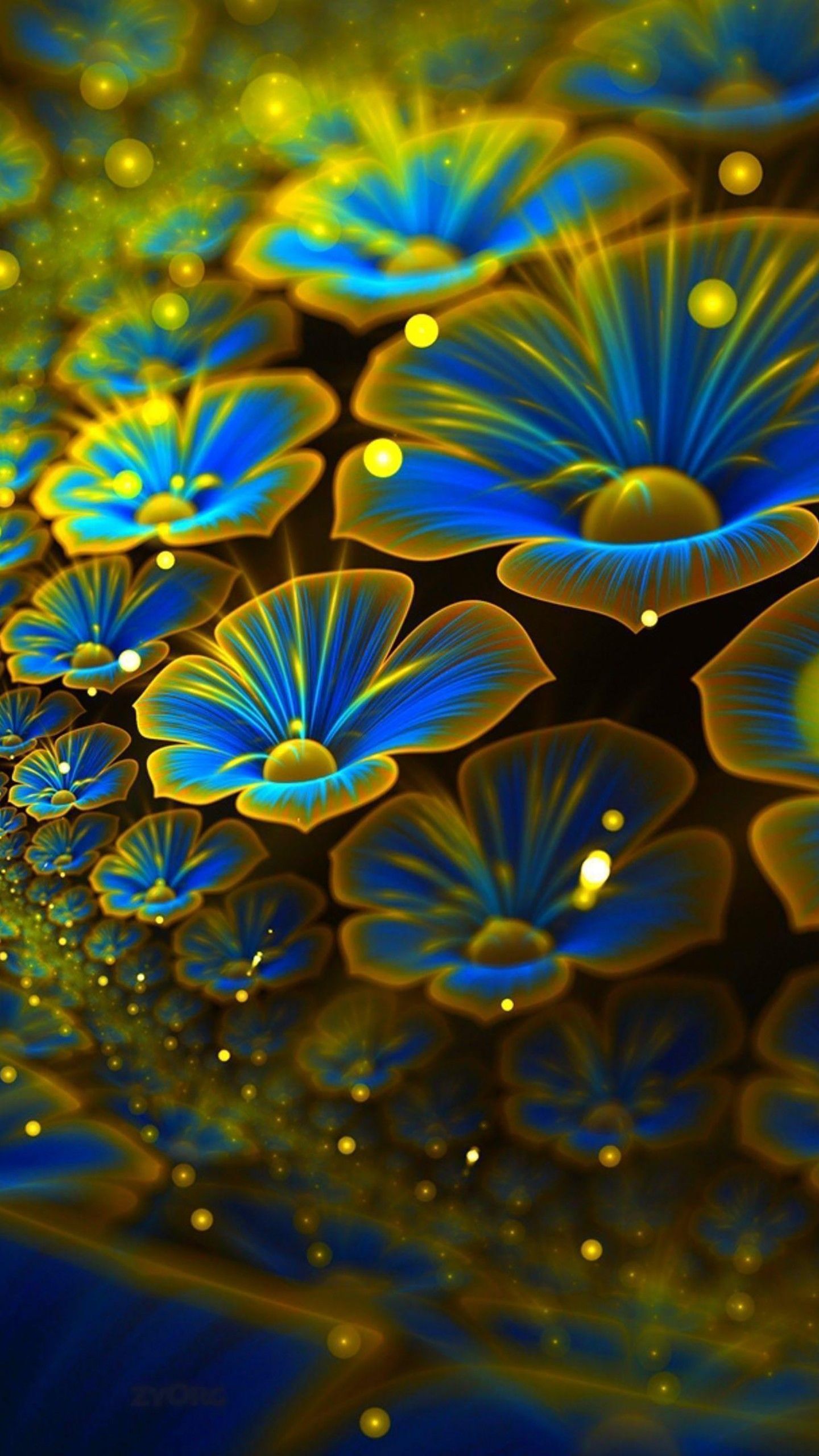 1440x2560 Fantasy Flower 4K HD Wallpaper
