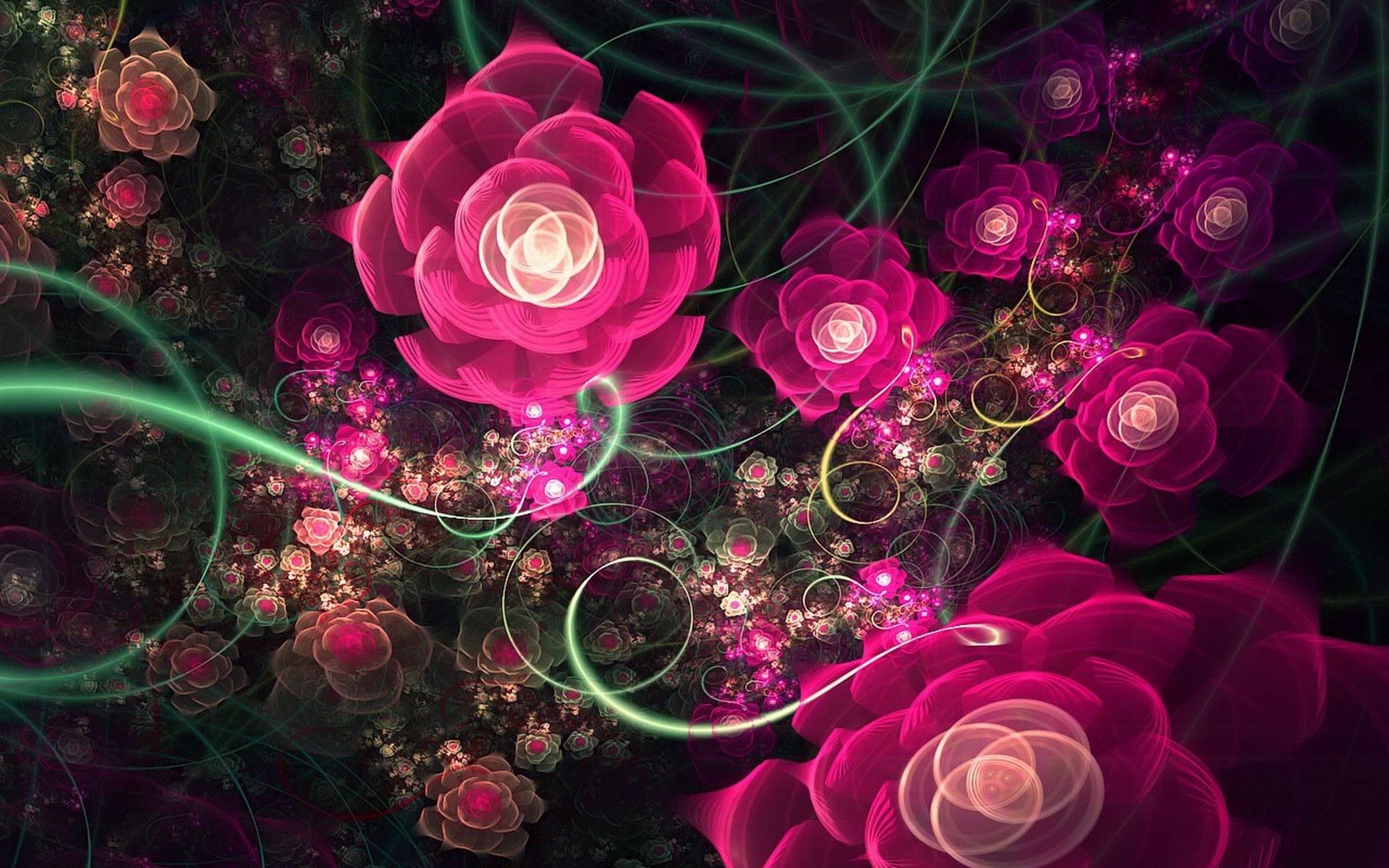 1920x1200 Desktop wallpaper: Artistic, Flower, Fantasy, Flowers 4K free download for PC. 283247