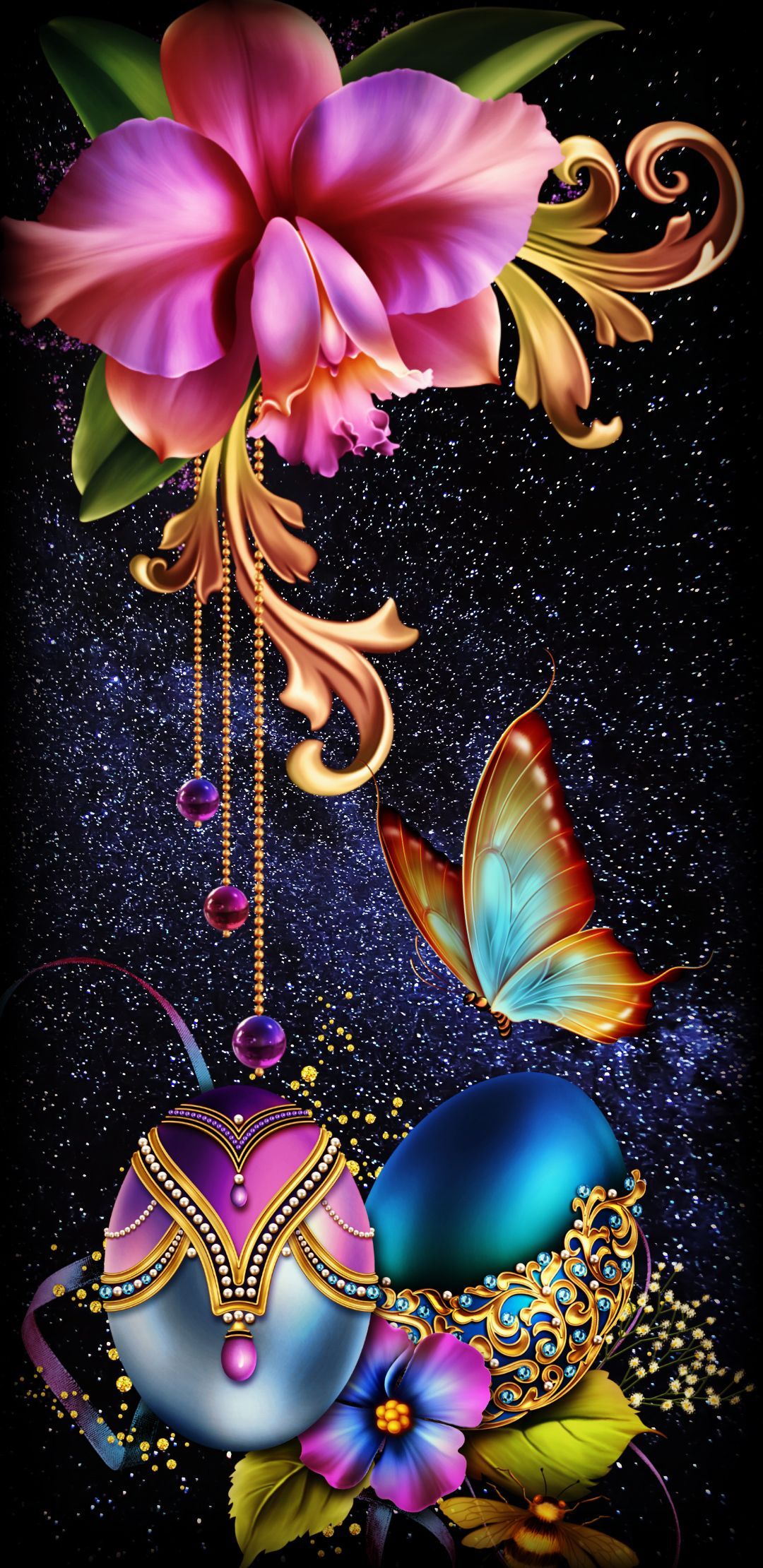 1080x2220 Sparkling Fantasy Wallpaper