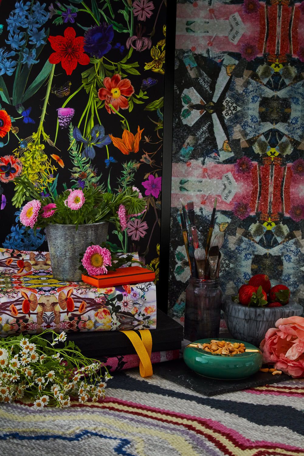 1000x1500 Floral Fantasy (Moody) Wallpaper. Hapi Art