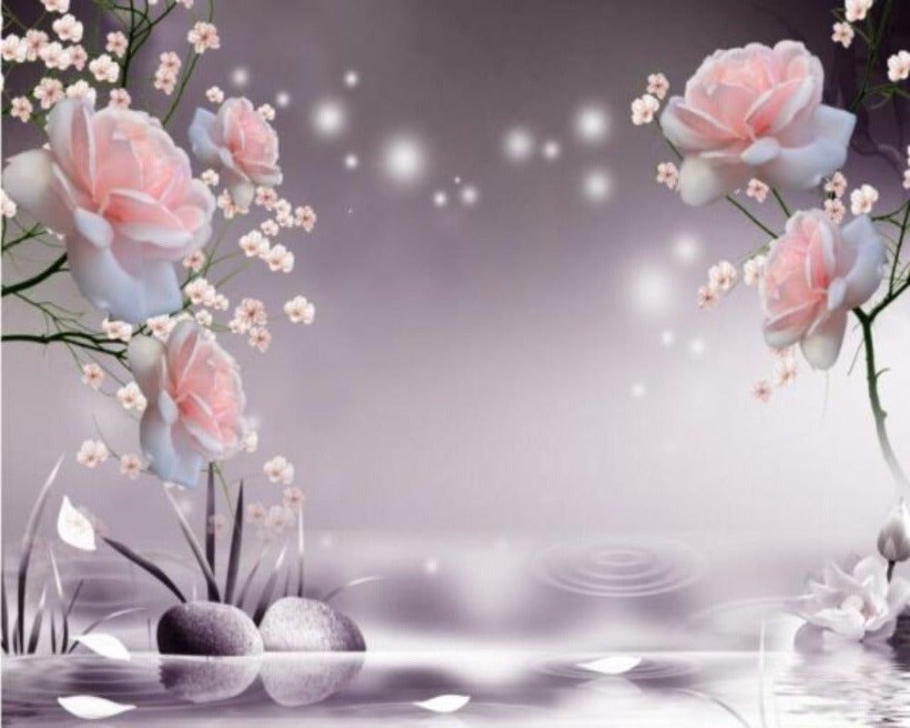 1000x800 3D Wallpaper Floral Fantasy Series II