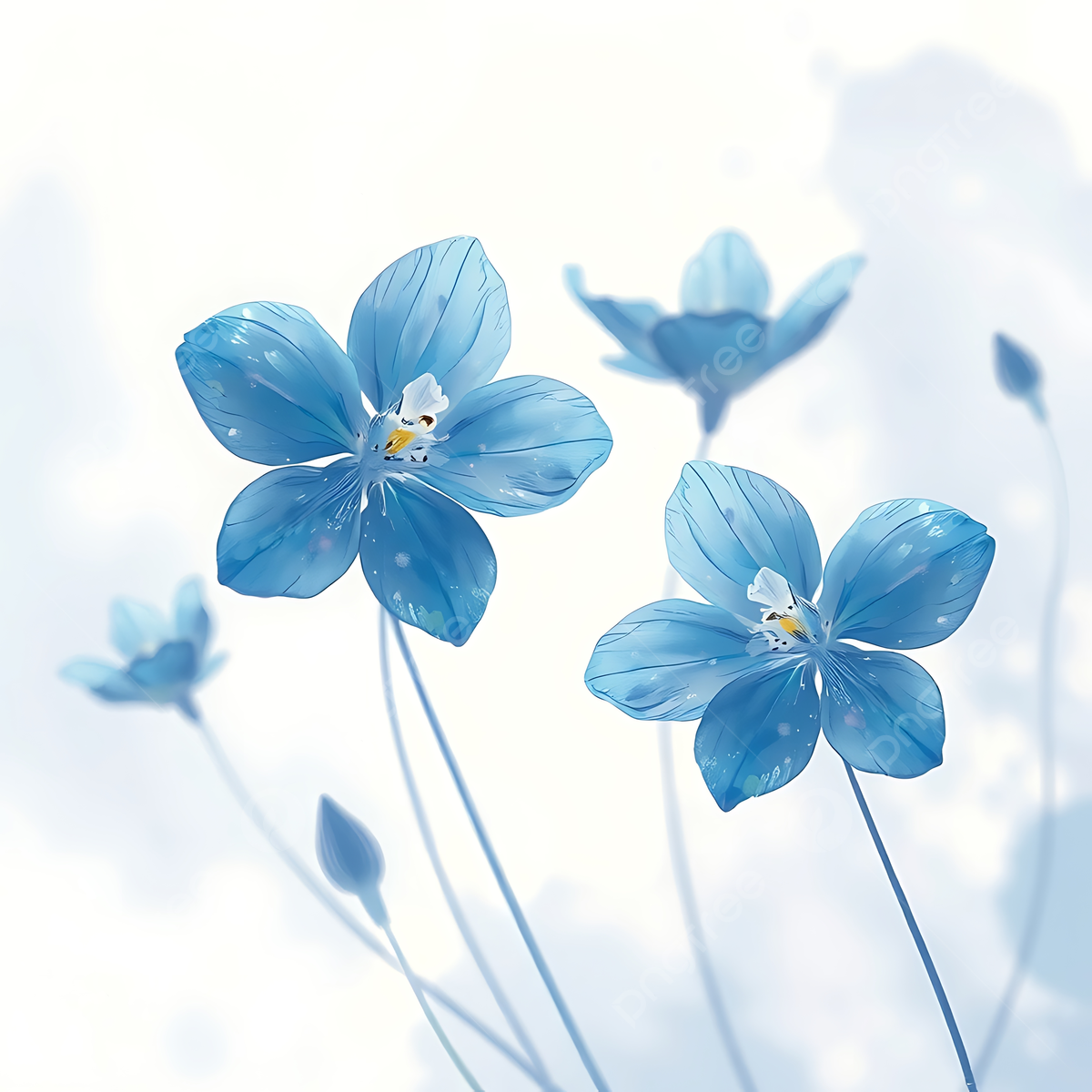 1200x1200 Glowing Fantasy Blue Flowers, Fantasy, Glowing, Ethereal Background Image And Wallpaper for Free Download