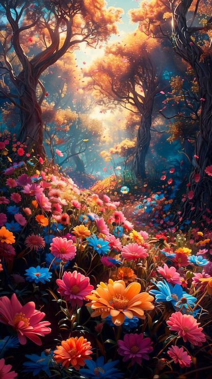 415x740 Floral fantasy landscape Image