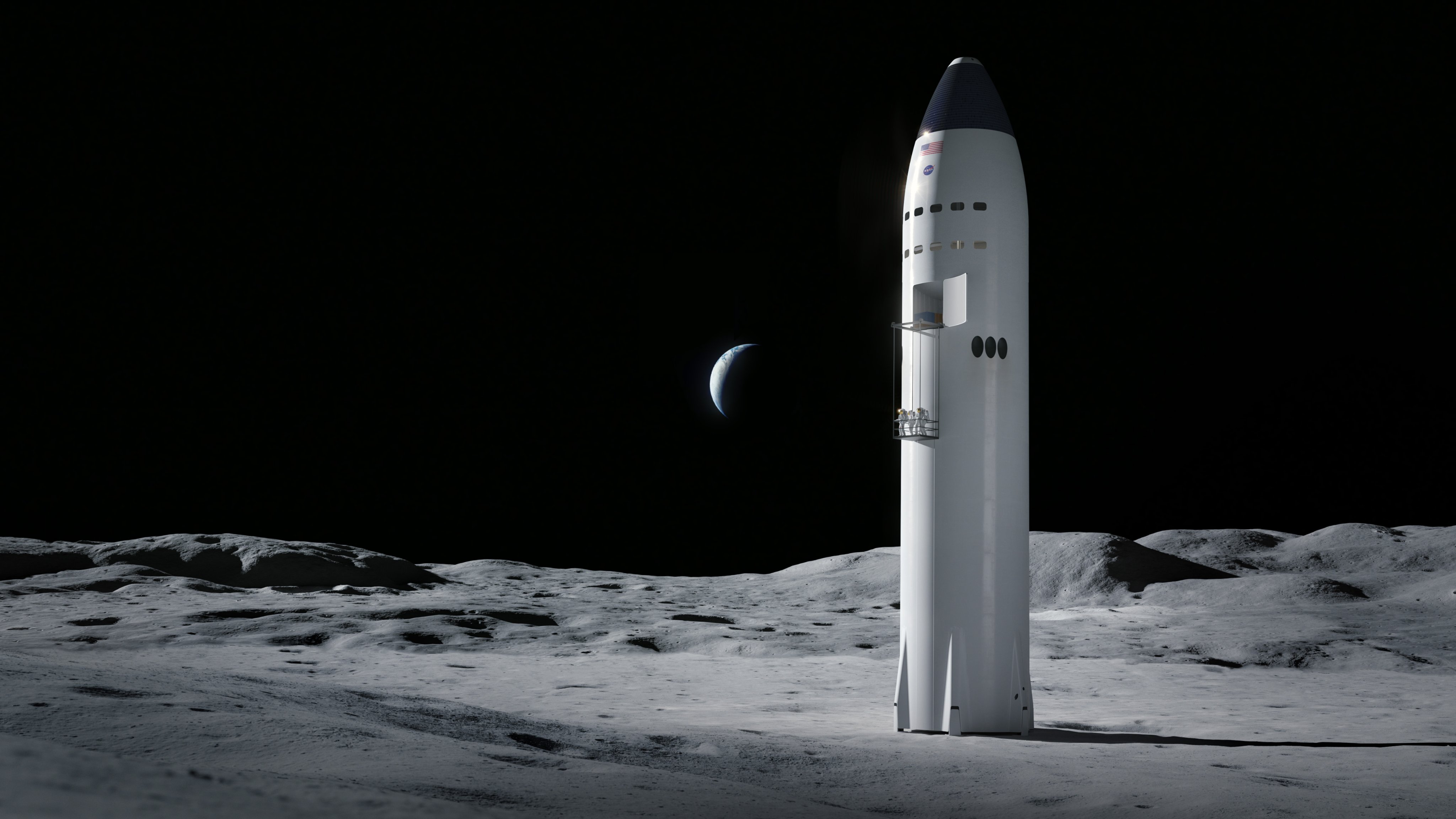 4096x2304 Download SpaceX Starship Technology SpaceX Rocket Moon 4k Ultra HD Wallpaperx2304