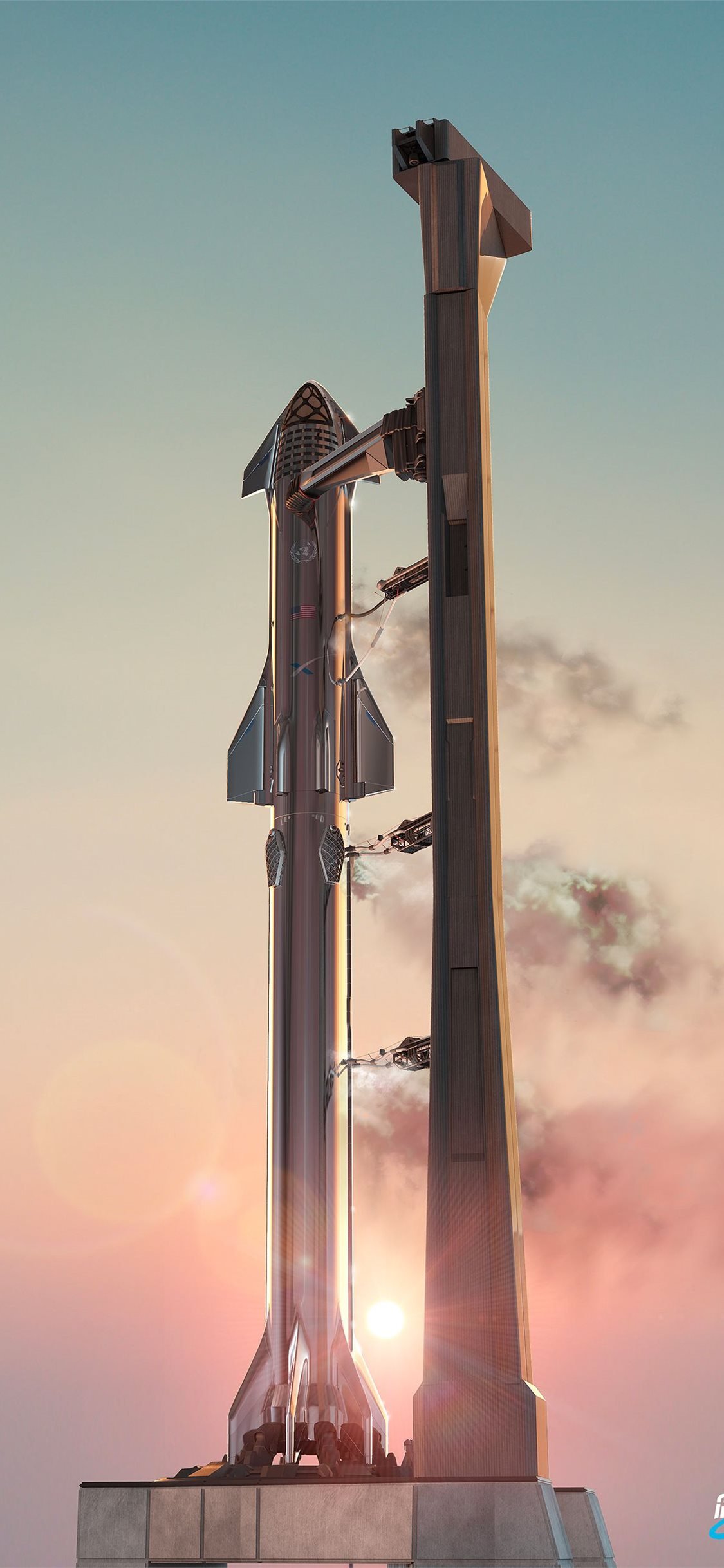1125x2436 SpaceX starship iPhone Wallpaper Free Download