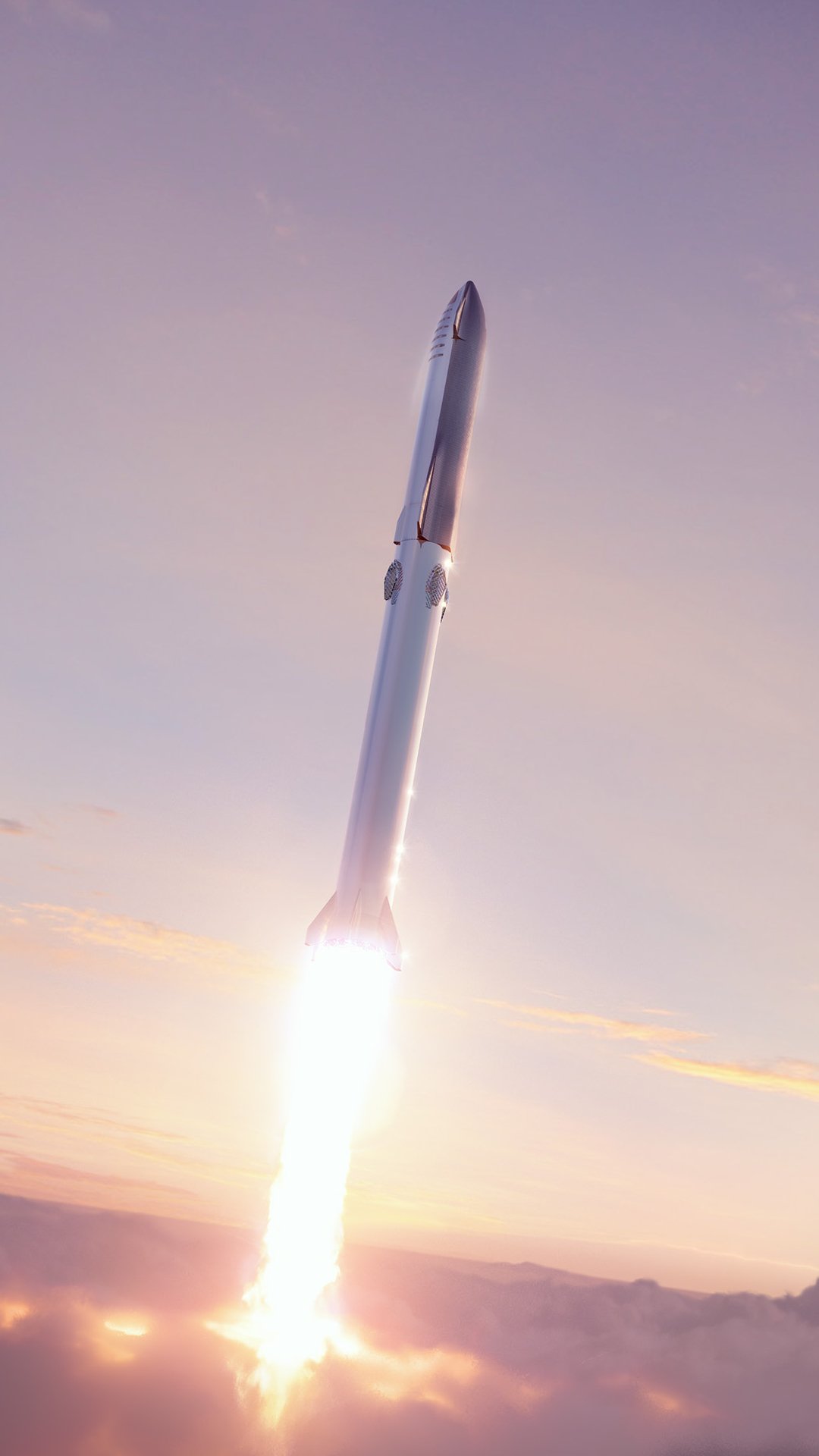 1080x1920 Wallpaper of SpaceX new Starship Super Heavy launch