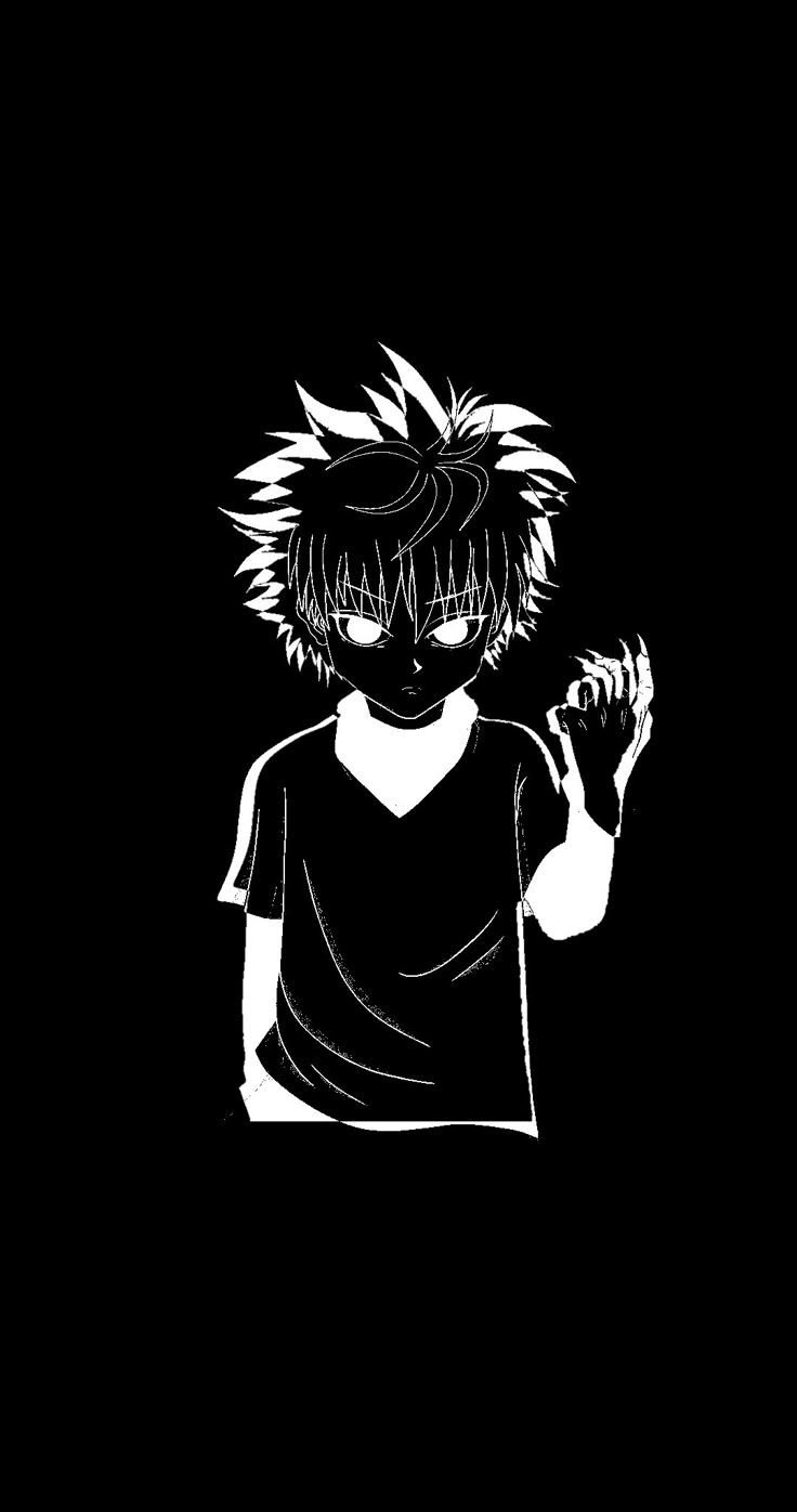 736x1396 Killua White and Black