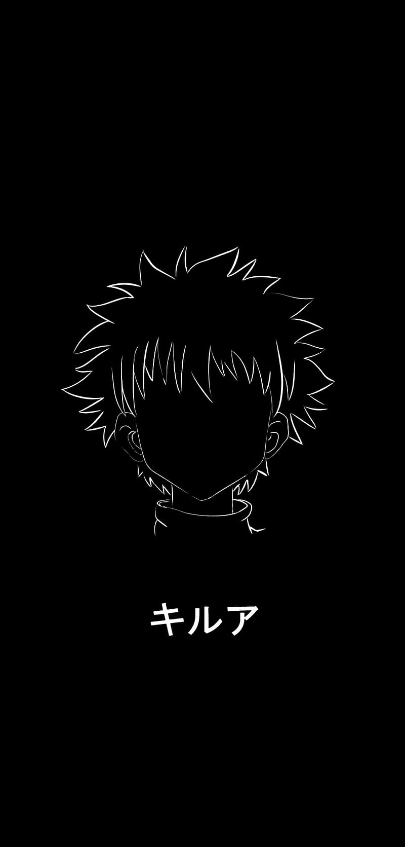 800x1671 Killua, hunter x hunter, white, kirua, gon, black, hxh, HD phone wallpaper
