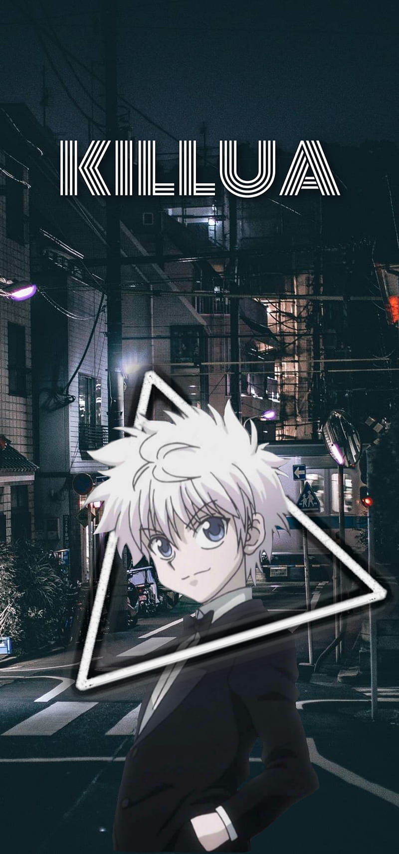 800x1711 Killua, black, hunter x hunter, hxh, white, HD phone wallpaper