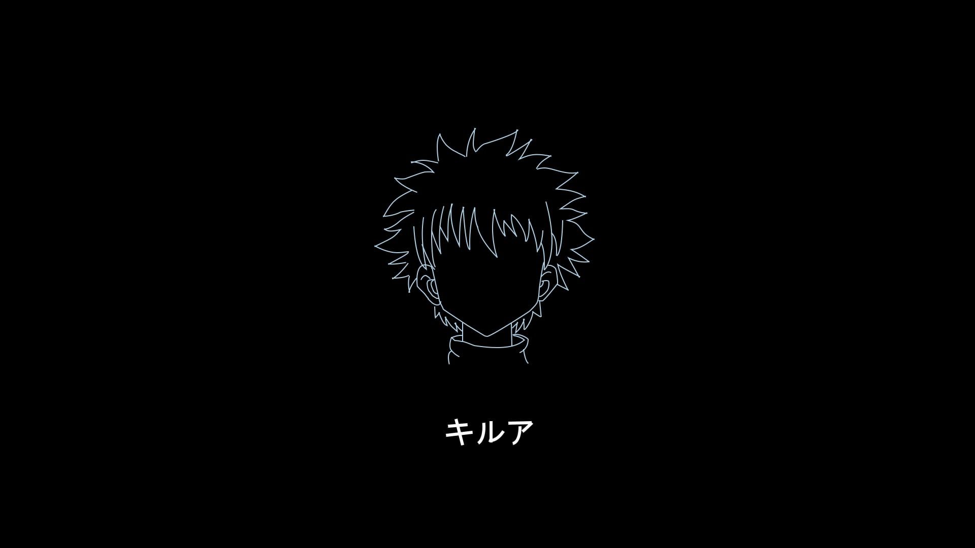 1920x1080 Killua Black And White Wallpaper