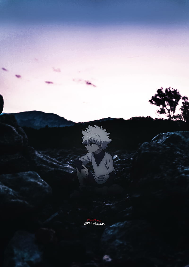 800x1131 Killua, aesthetic, anime, gon, hxh, kurapika, manga, purple, venoku, zoldyck, HD phone wallpaper