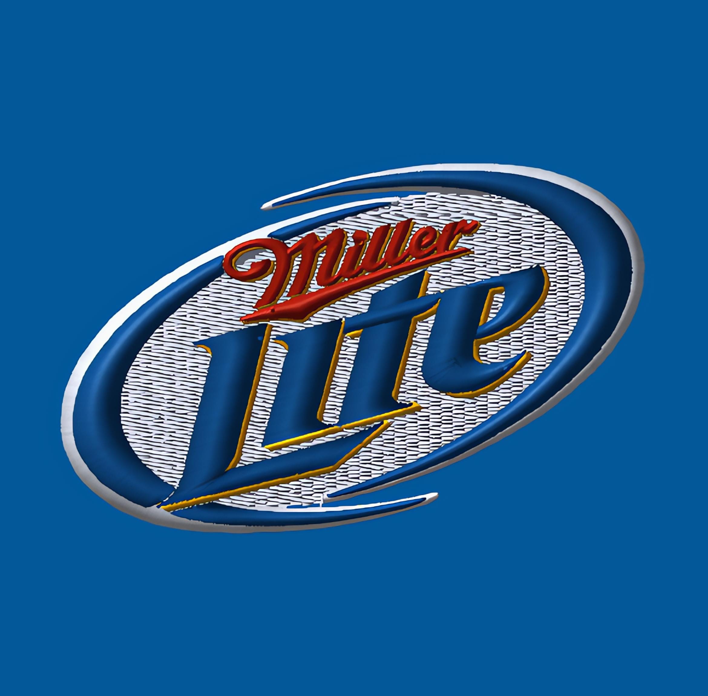 2340x2300 Miller Lite Logo Embroidery Design