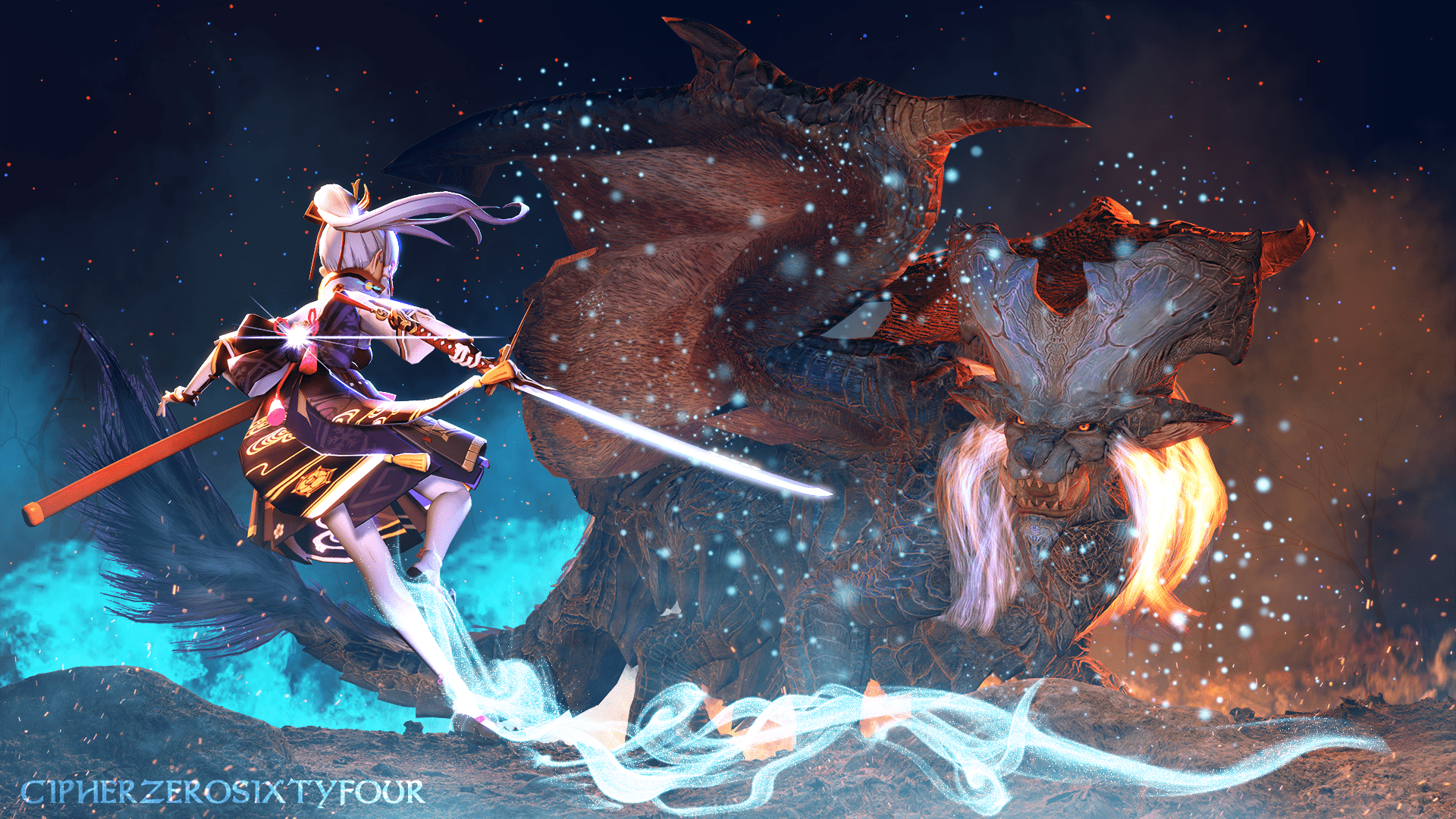 1920x1080 Ayaka Vs Lunastra : R Genshin_Impact