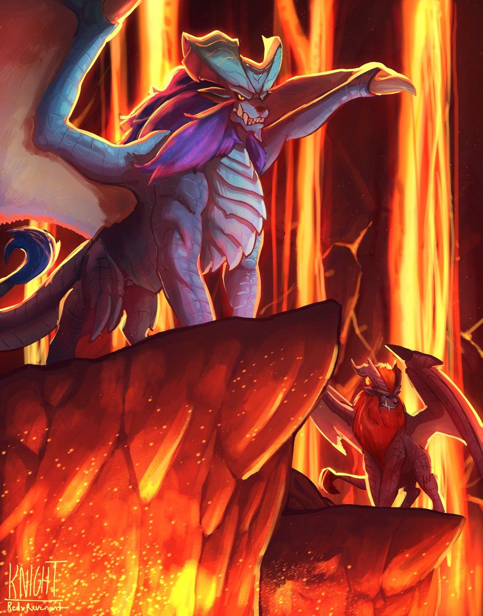 942x1200 Fanart// //Lunastra X Teostra// #monsterhunter