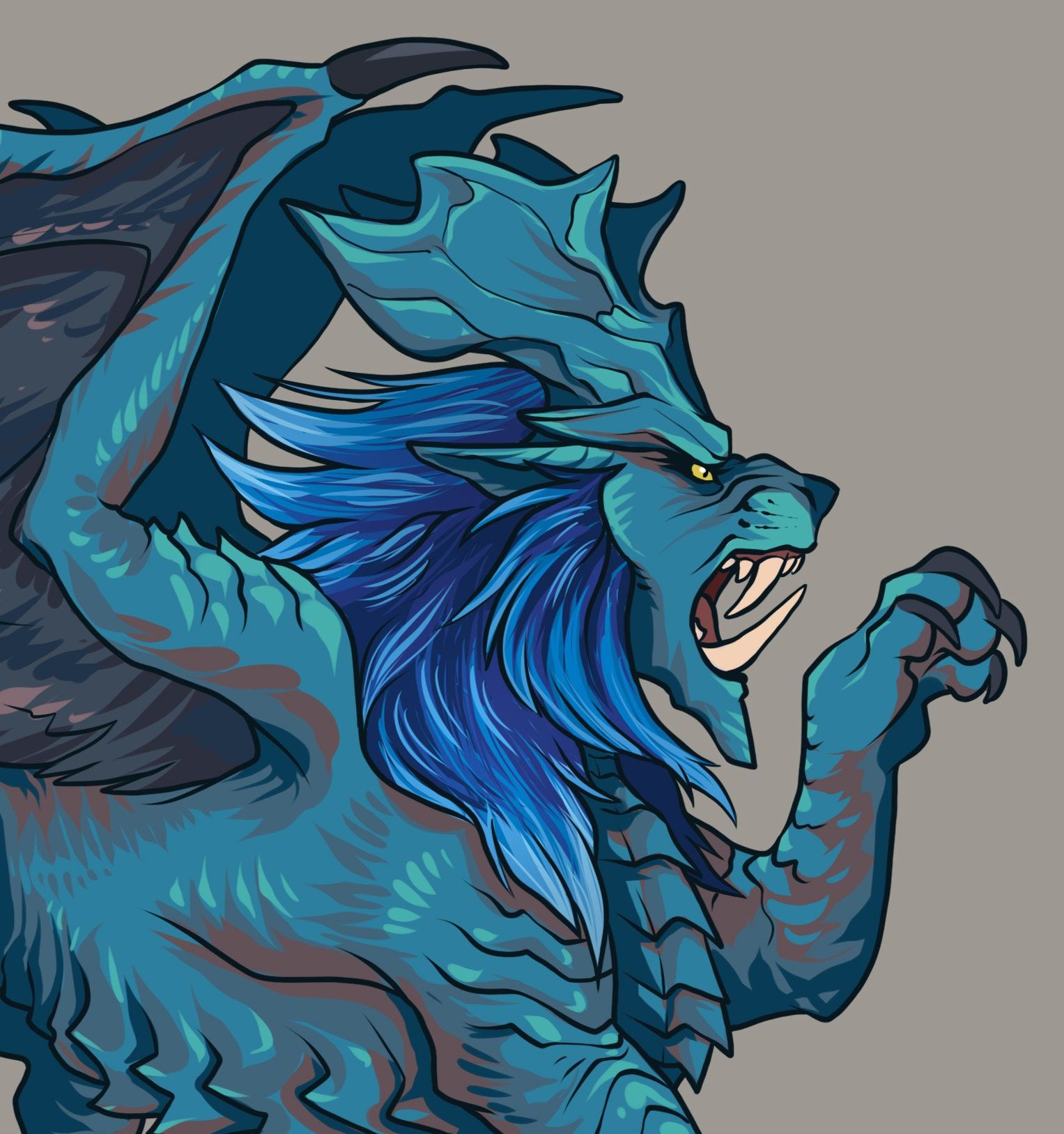 1527x1627 Monster Hunter Inspired LUNASTRA Art Print