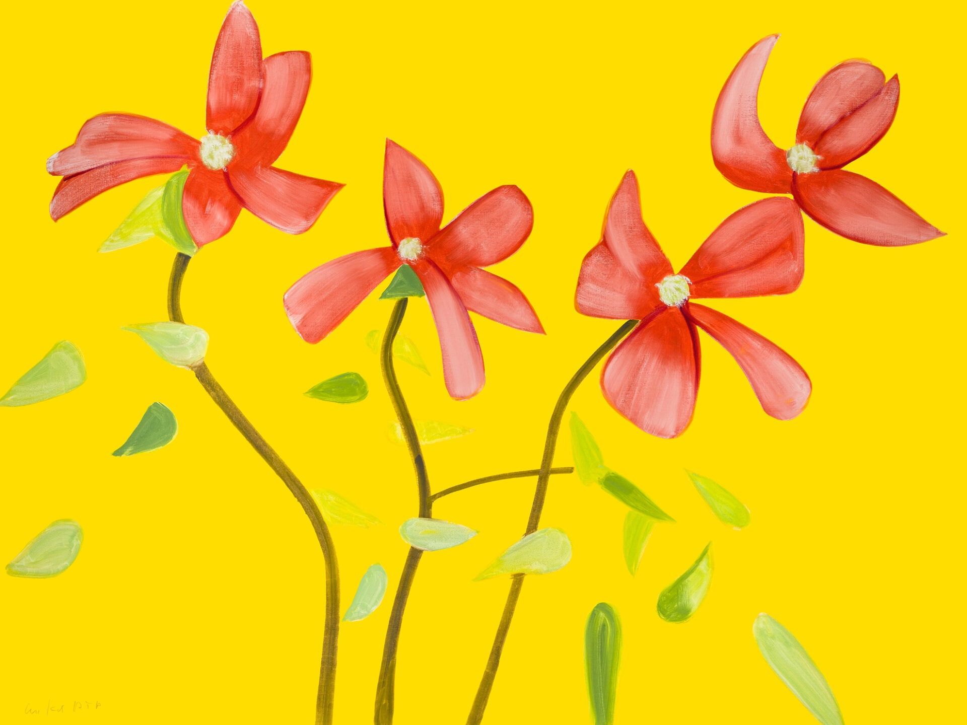 1920x1440 Red Dogwood 1 from The Flowers Portfolio by Alex Katz on artnet
