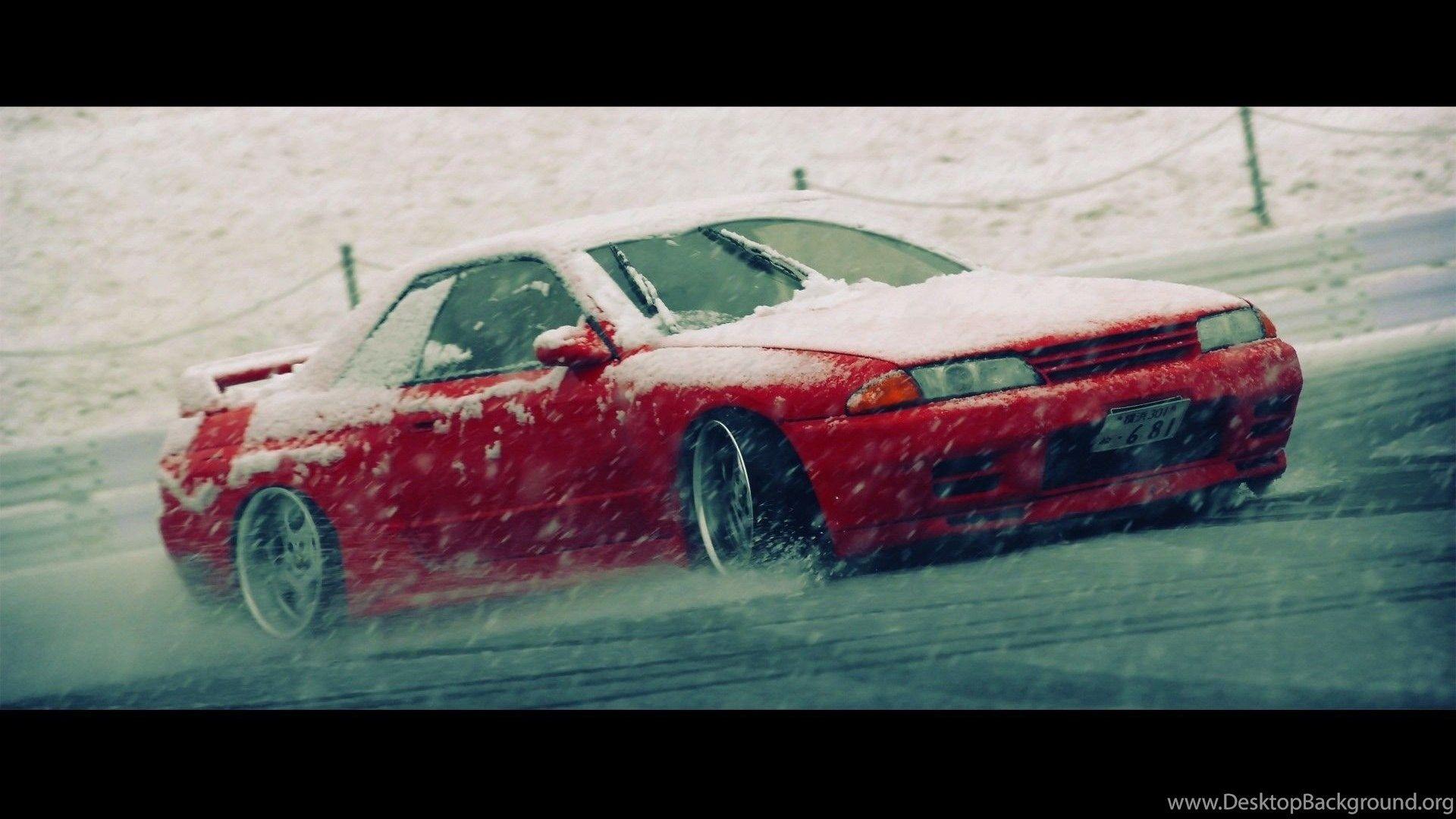 1920x1080 Nissan Skyline R32 Blizzard Drifting Cars Snow Wallpaper