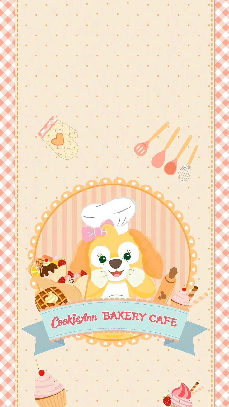 736x1308 Cute Cartoon Dog with Food on its Back. Disney gingerbread wallpaper, Disney gingerbread background, Cute