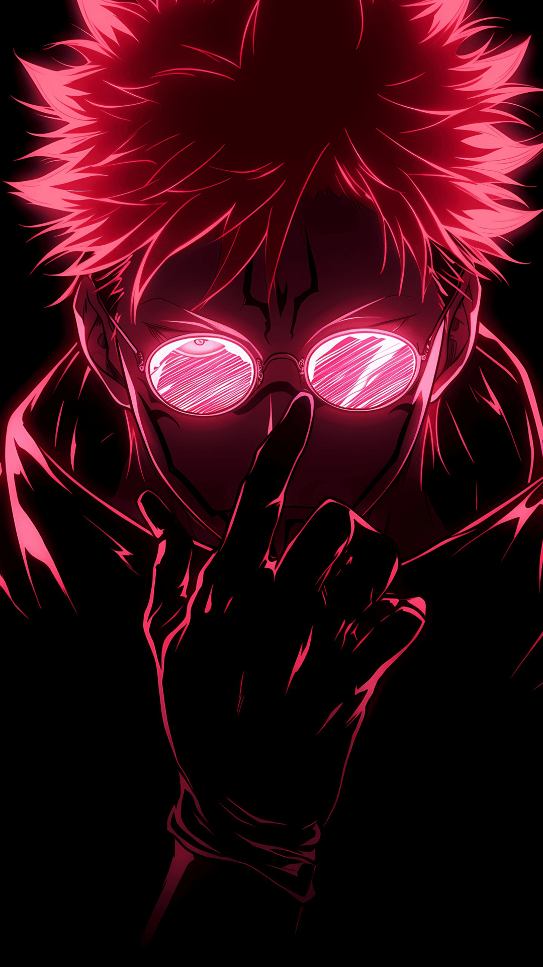 1080x1920 Dope Wallpaper 4K, Sukuna, Pink aesthetic, Glowing