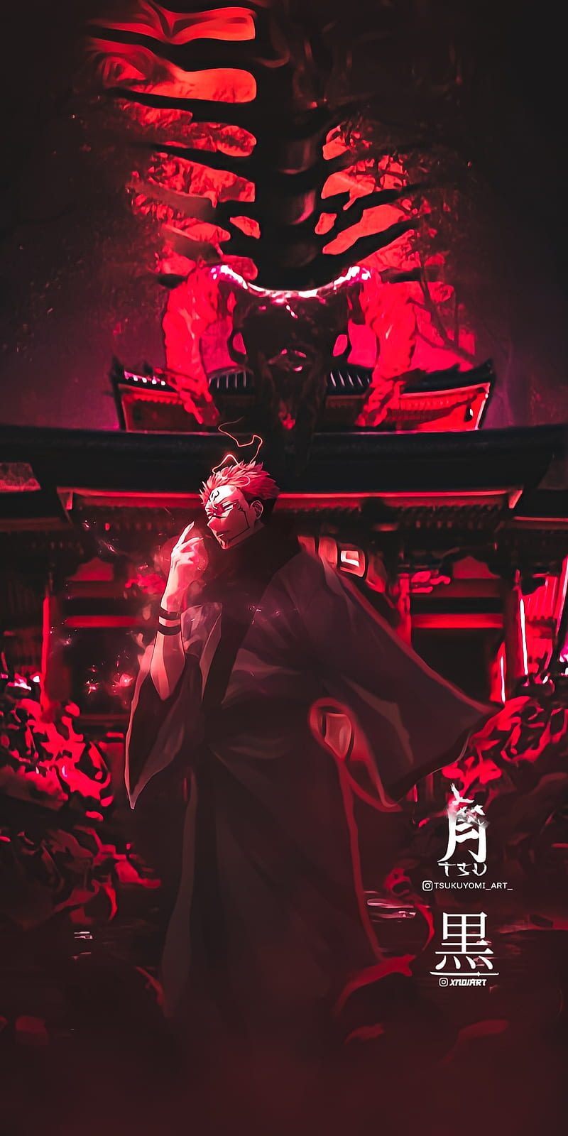 800x1600 HD ryomen sukuna wallpaper