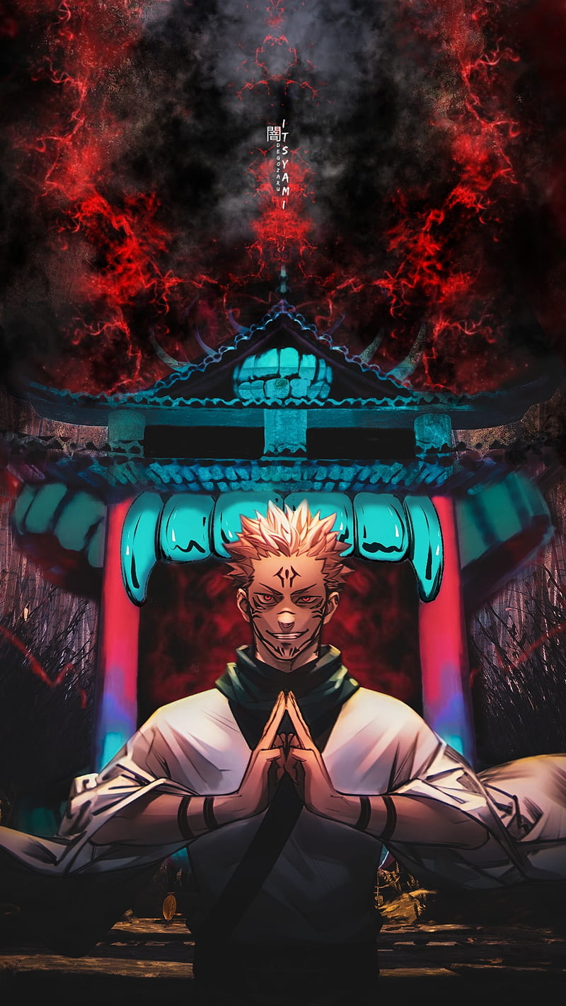 800x1422 Ryomen sukuna, domain expansion, art, fictional character, cool wallaper, fanart, HD phone wallpaper