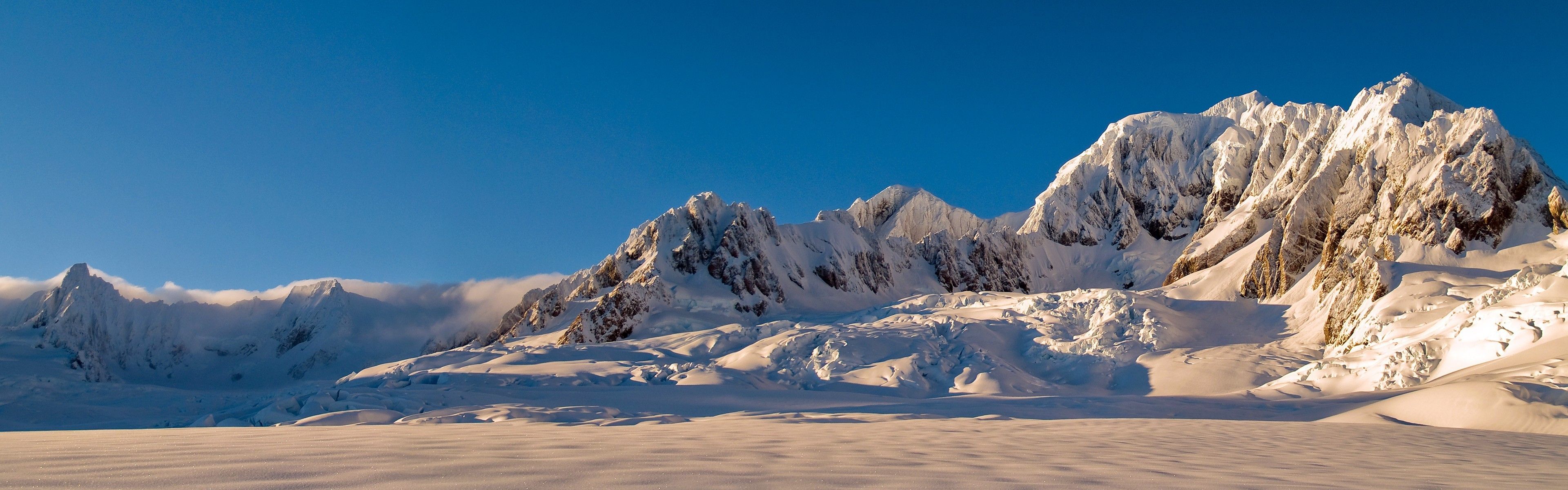 3840x1200 landscape, Mountain, Snow, Dual Monitors, Multiple Display Wallpaper HD / Desktop and Mobile Background