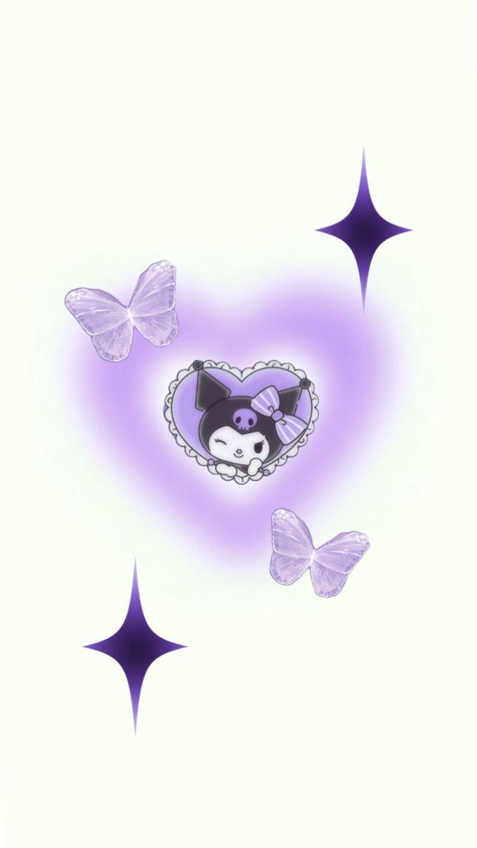 675x1200 purple #cute #coquette #kuromi #wallpaper