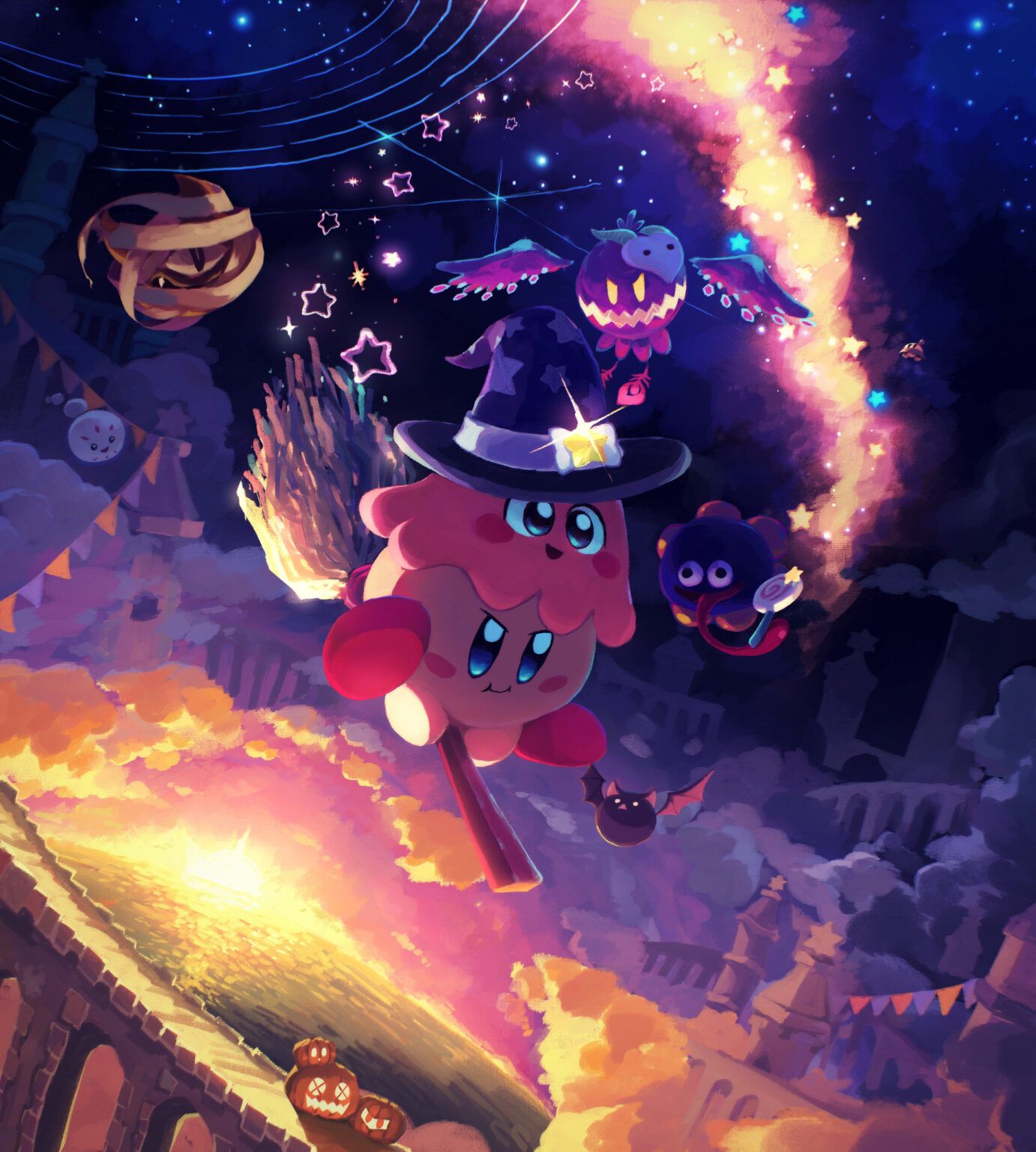 1382x1536 Cute Kirby Spooky Halloween Wallpaper By Suyasuyabi