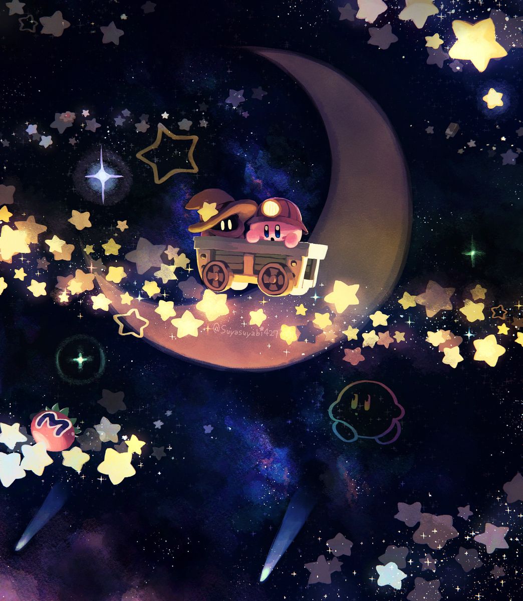 1044x1200 Cute Kirby & Black Mage Moon Wallpaper By Suyasuyabi