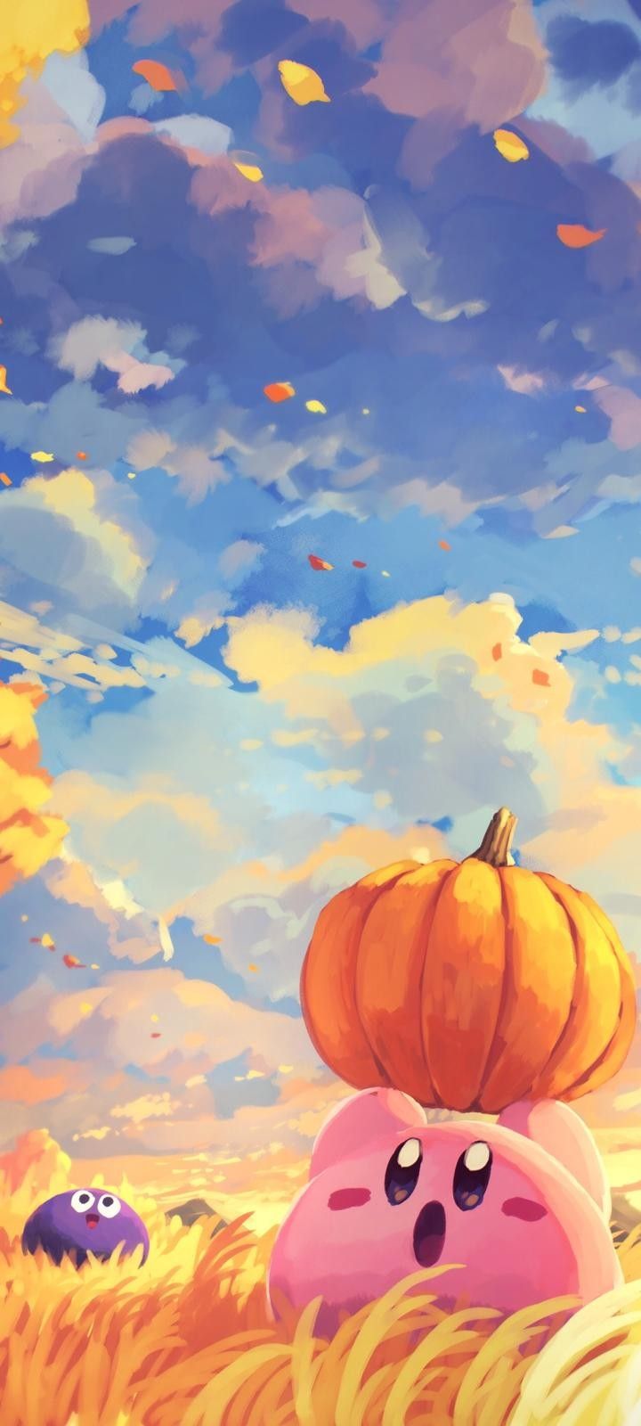 720x1600 Kirby fall wallpaper. Kirby halloween wallpaper, Kirby autumn, Kirby art