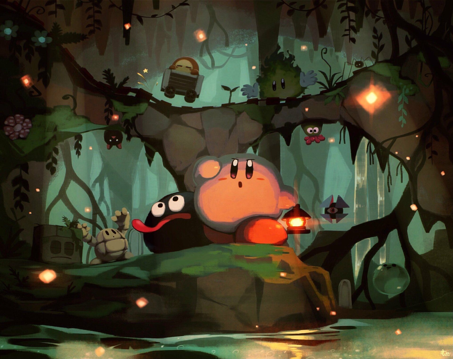 1920x1520 Kirby's Adventure HD: Enchanted Forest Quest Wallpaper