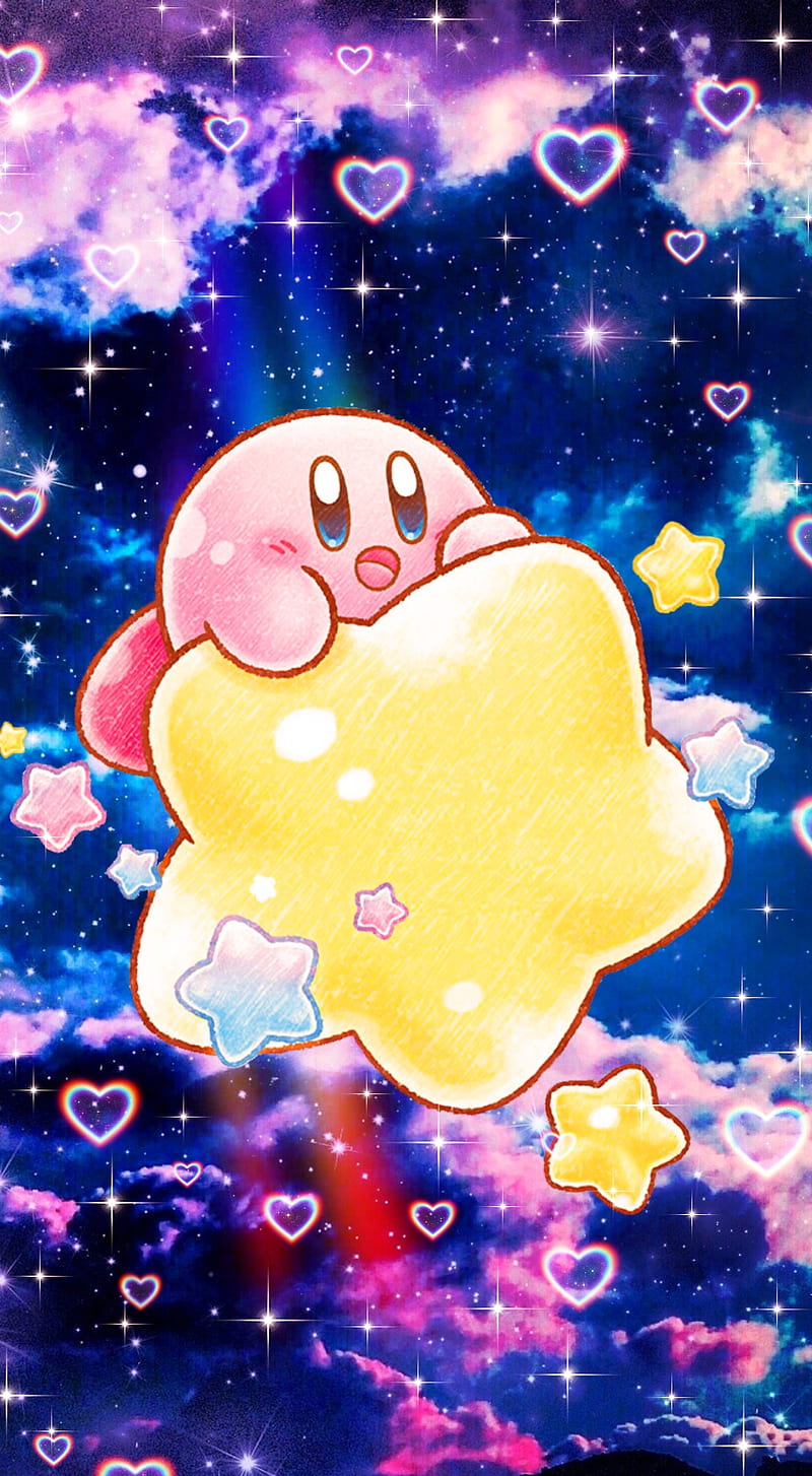 800x1454 HD cute kirby wallpaper