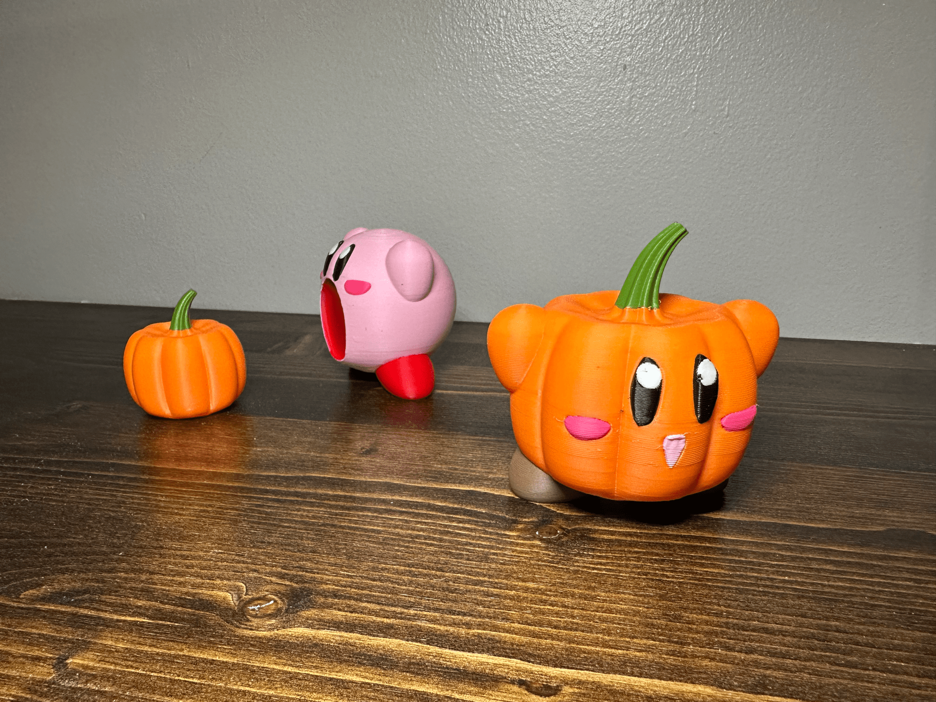 1920x1440 Cute Pumpkin Kirby Set 3D Print Model