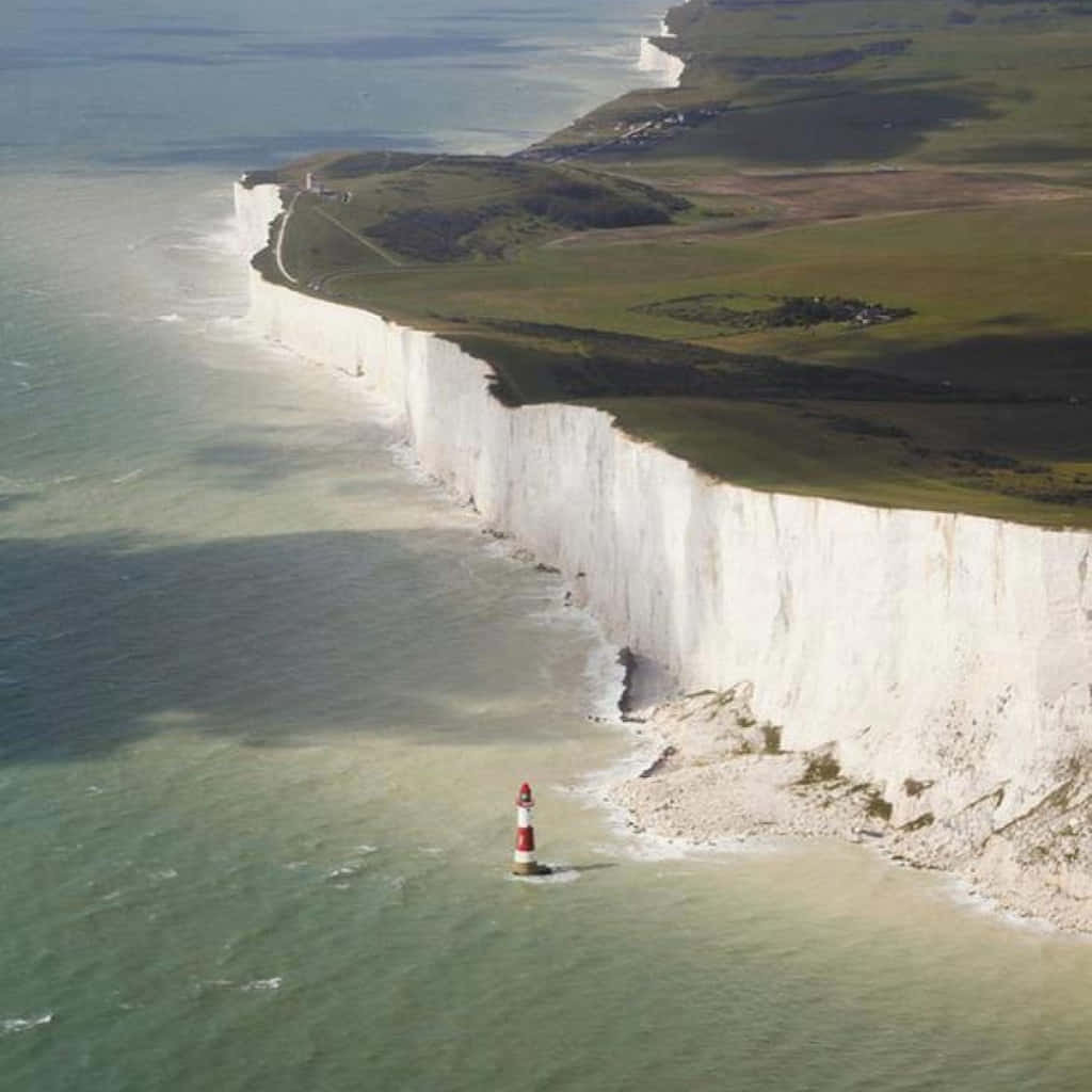 1024x1024 Download Aerial View Of White Cliffs Of Dover Wallpaper