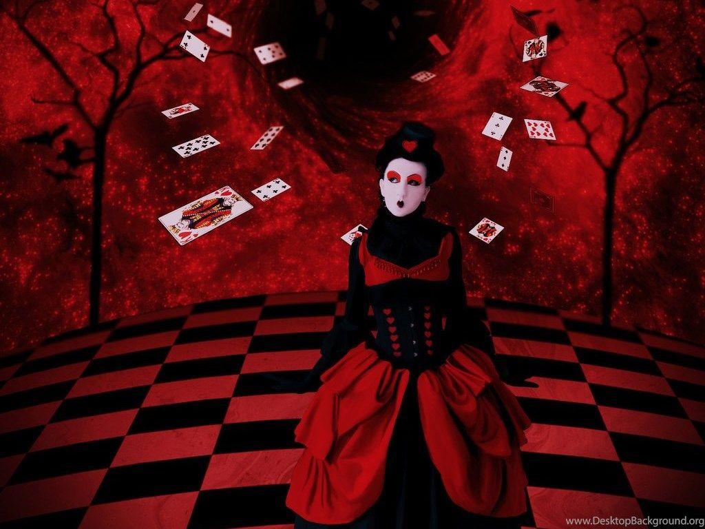 1024x768 Queen Of Hearts Wallpaper